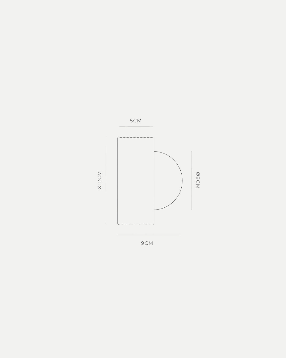 Orb Sur Ribbed Wall Light