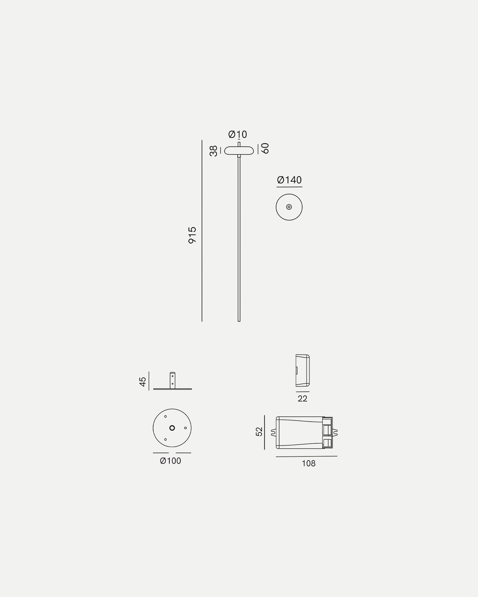 Pantarhei Round Bollard Light