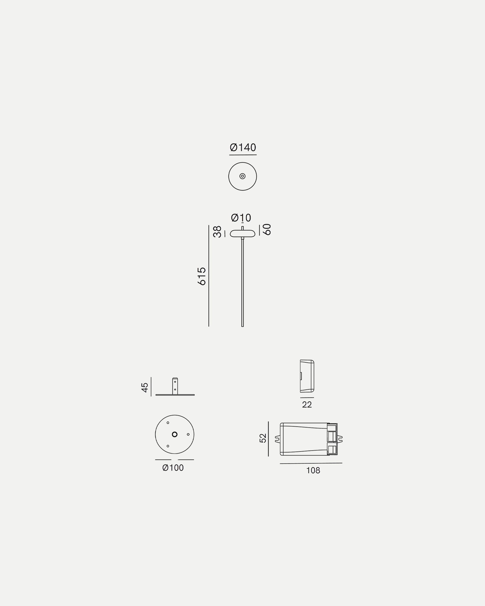 Pantarhei Round Bollard Light