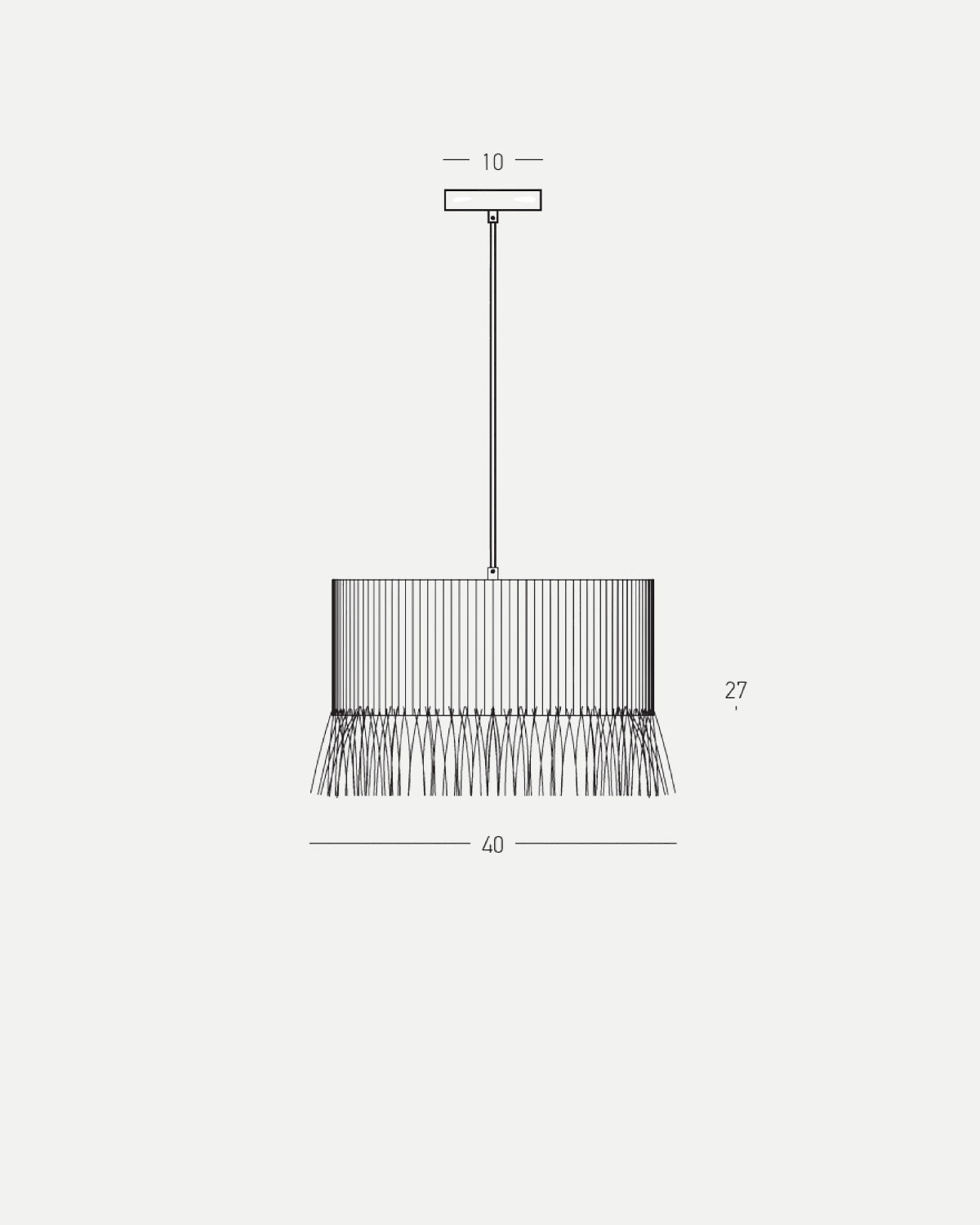 Paper Rope Pendant Light - Brown Beige