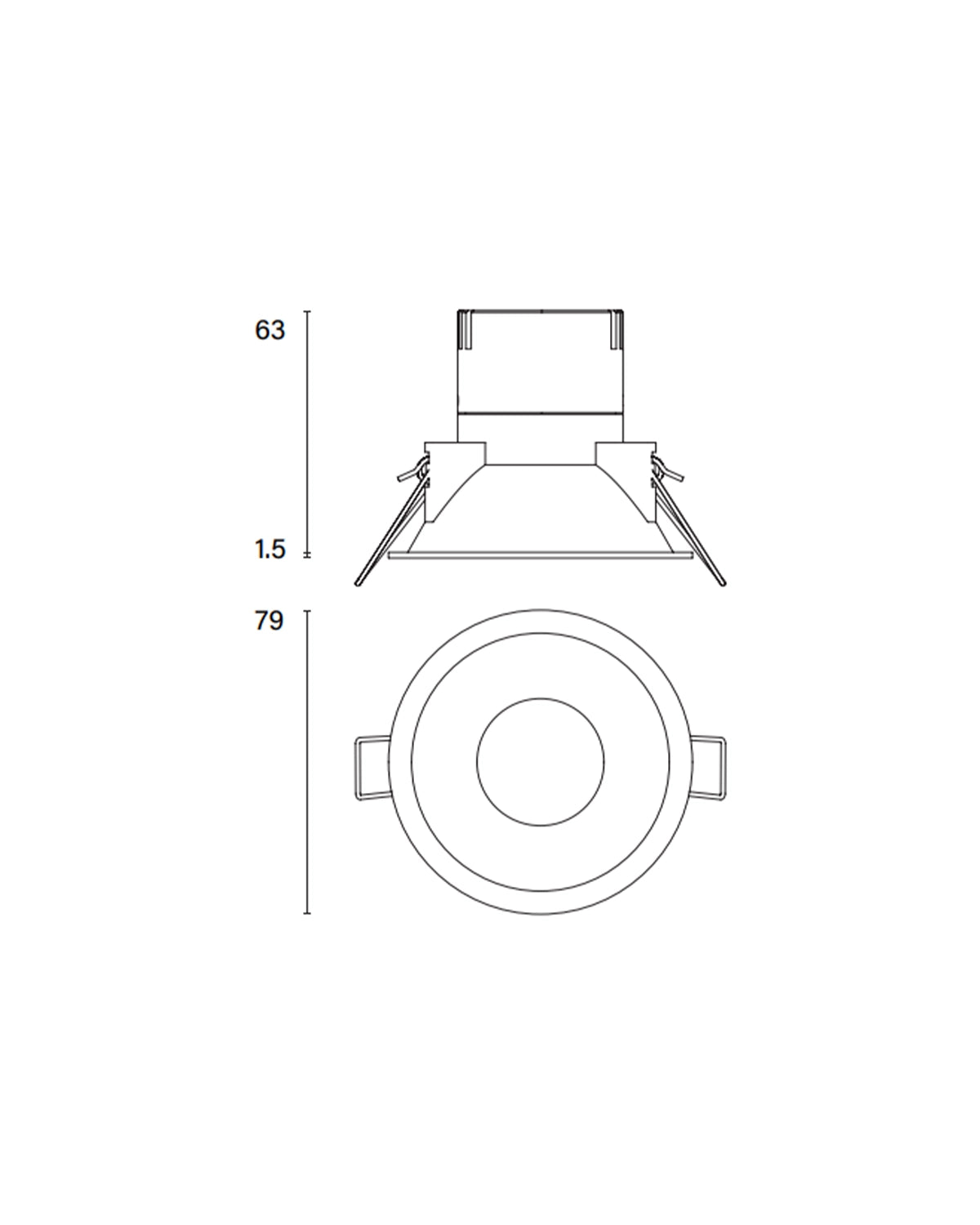 Punto 080 (DALI) Type 2 Fixed Recessed Downlight