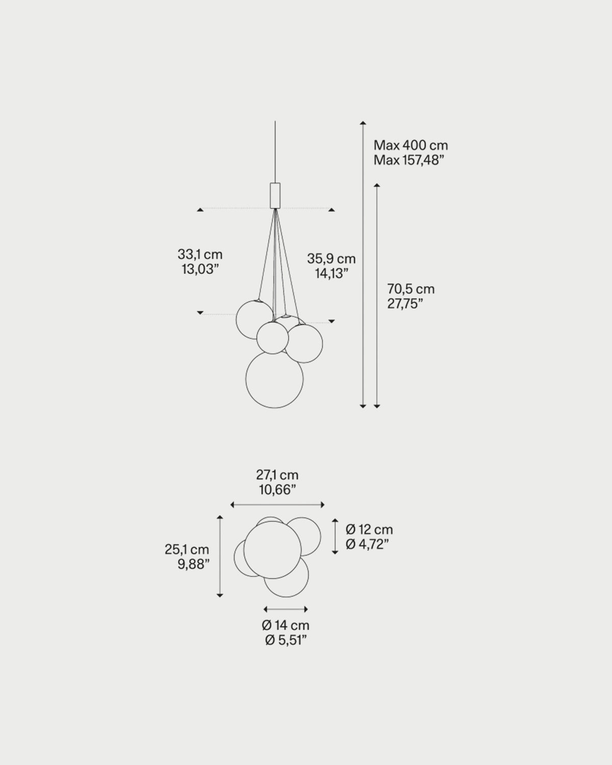 Random Five Pendant Light