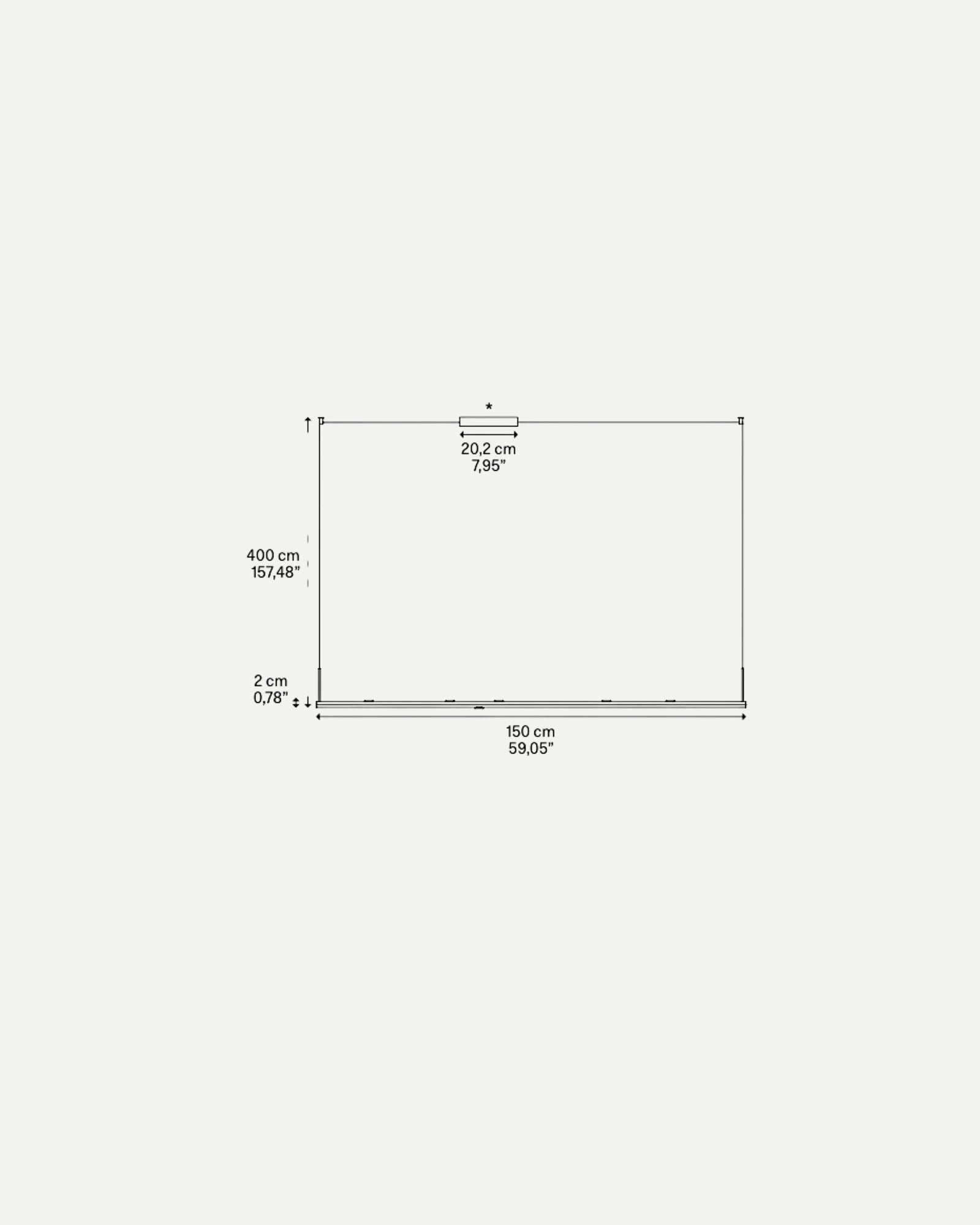 Random Stick 6lt Pendant Light