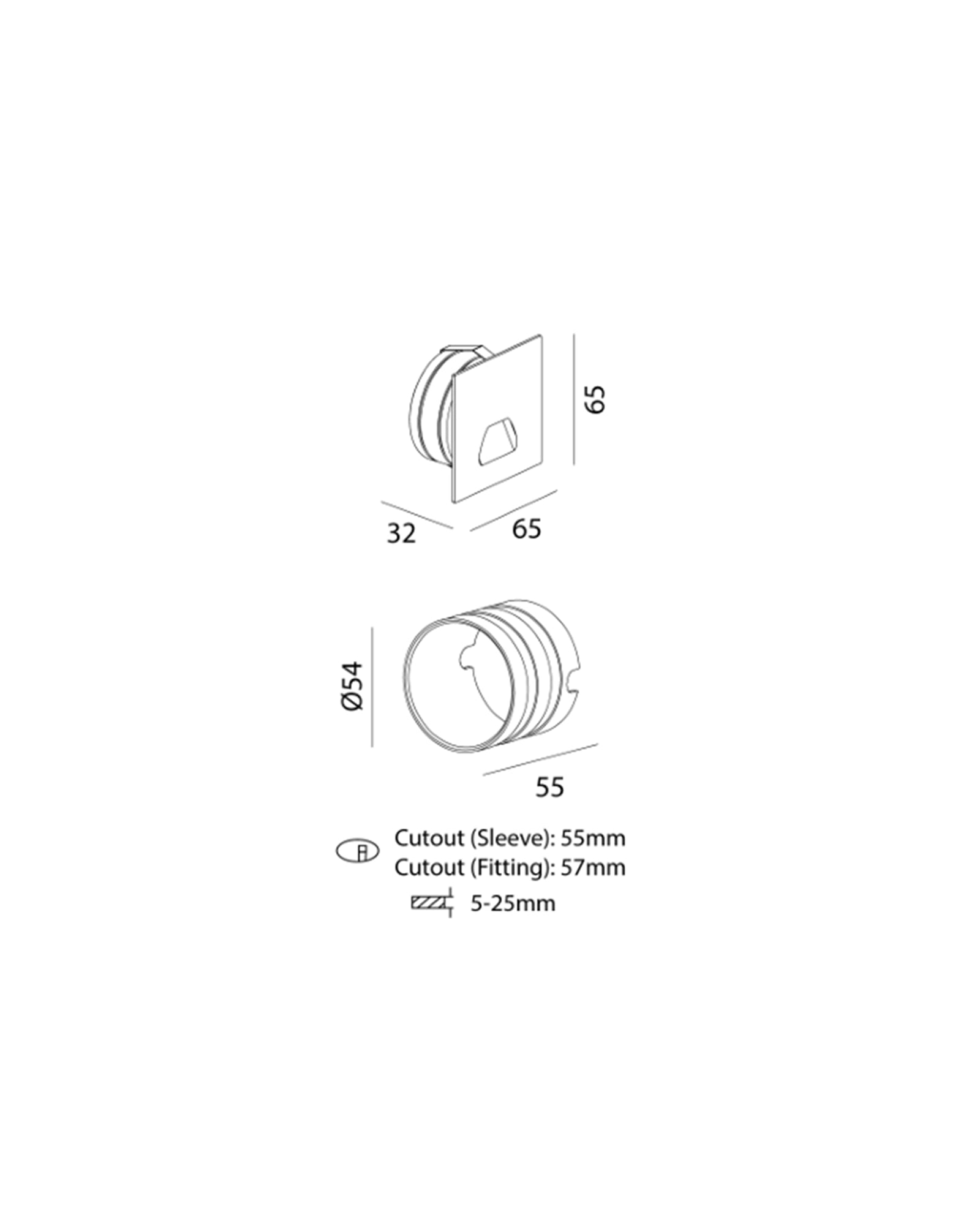 Rise Square Step Light