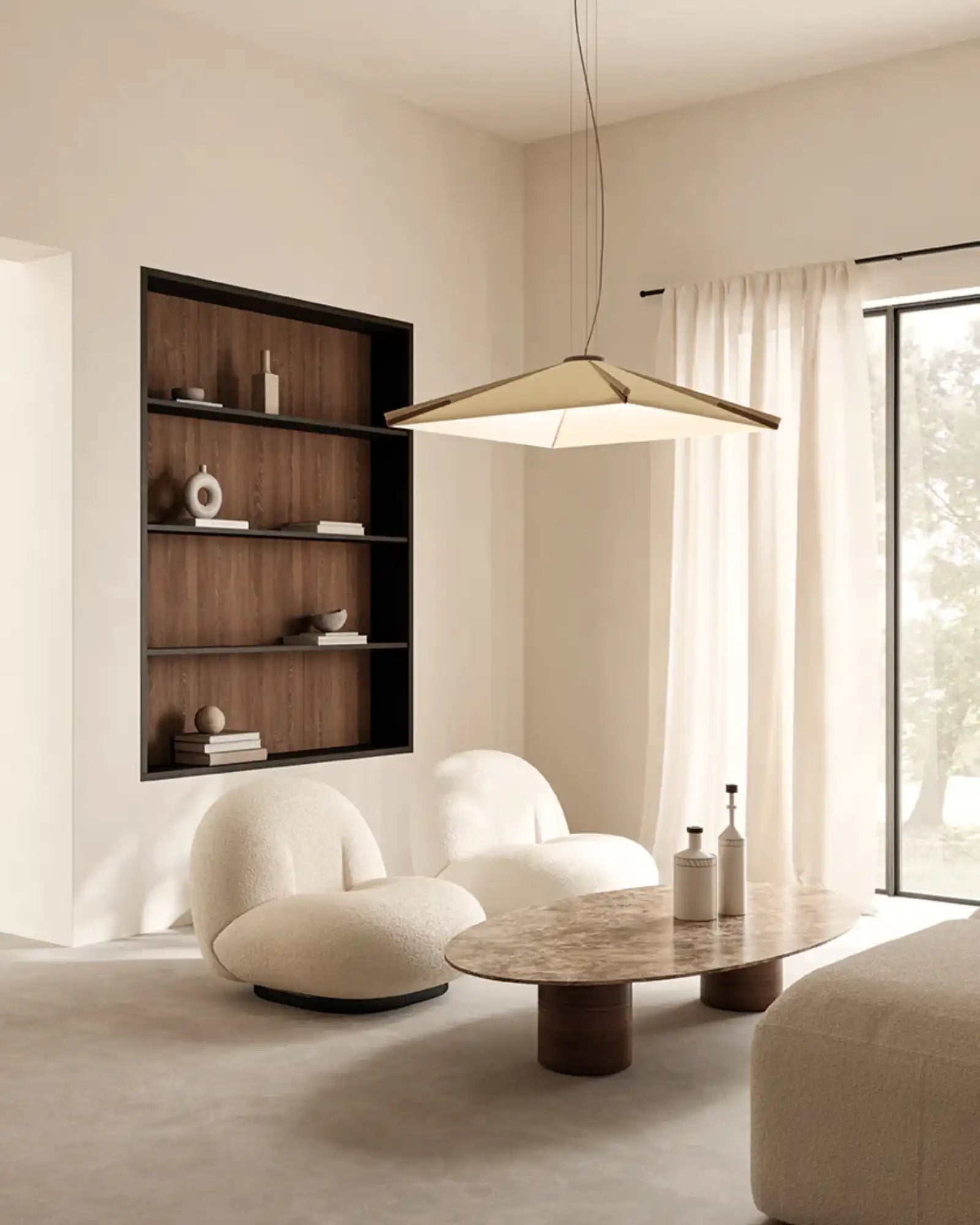 Salina Pendant Light by Axo Light featured within a contemporary living room | Nook Collections