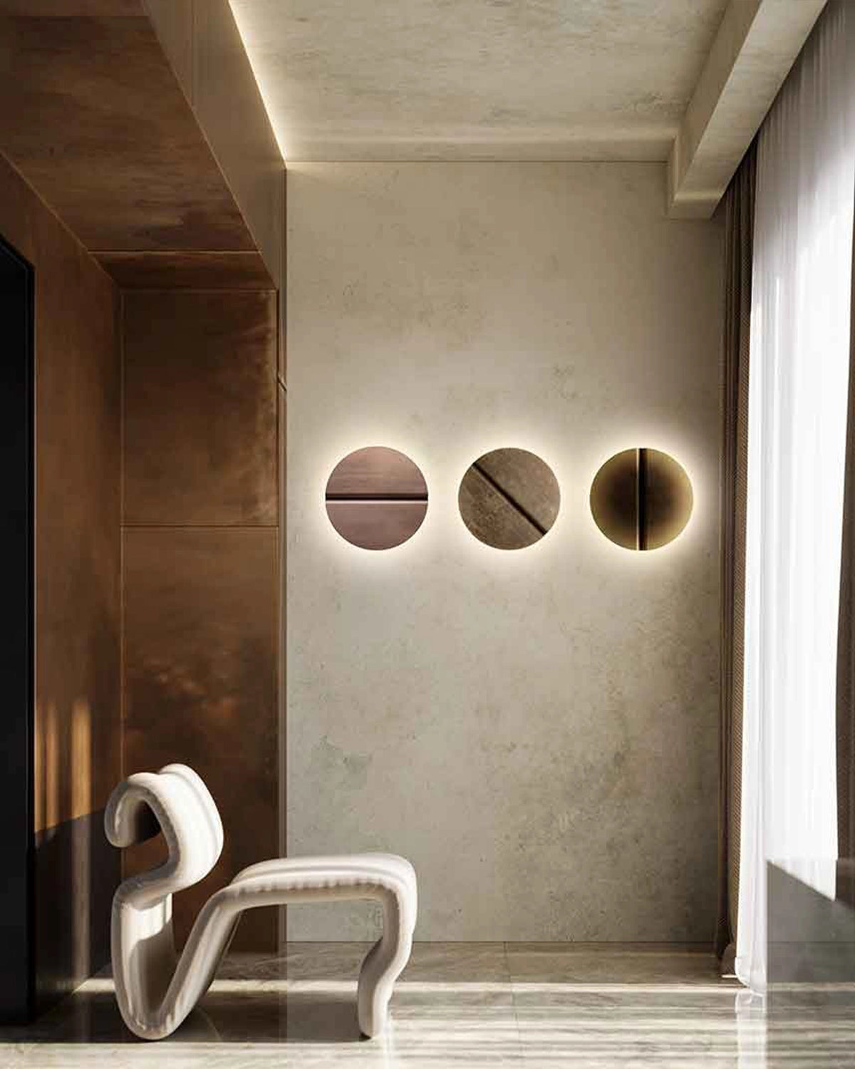 Split Round Wall Light