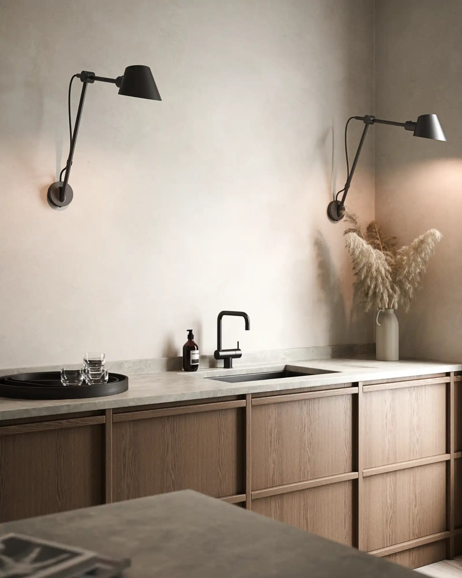 Stay Wall Light by Nordlux Lighting featured within a contemporary kitchen | Nook Collections