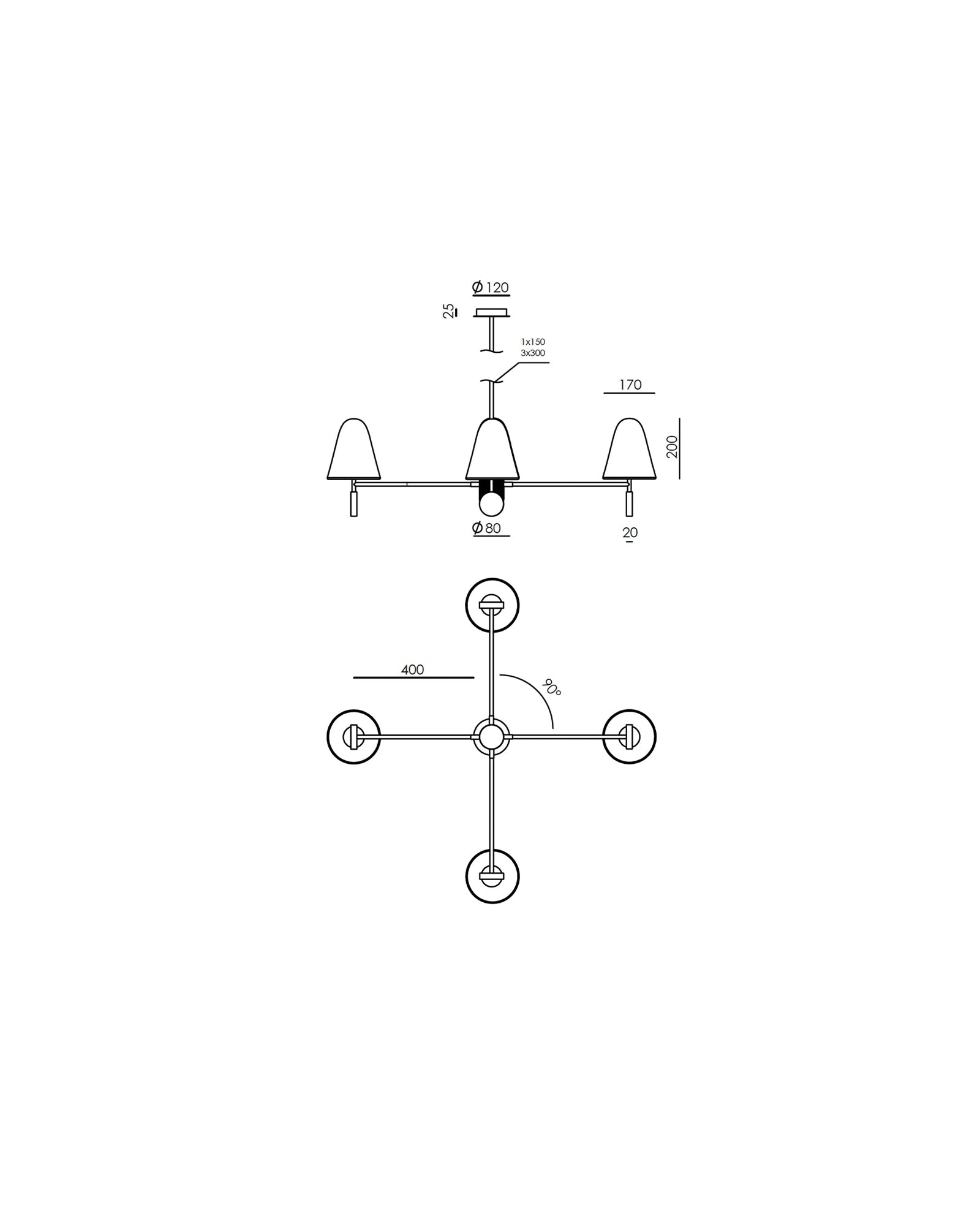 Stor 4lt Pendant Light