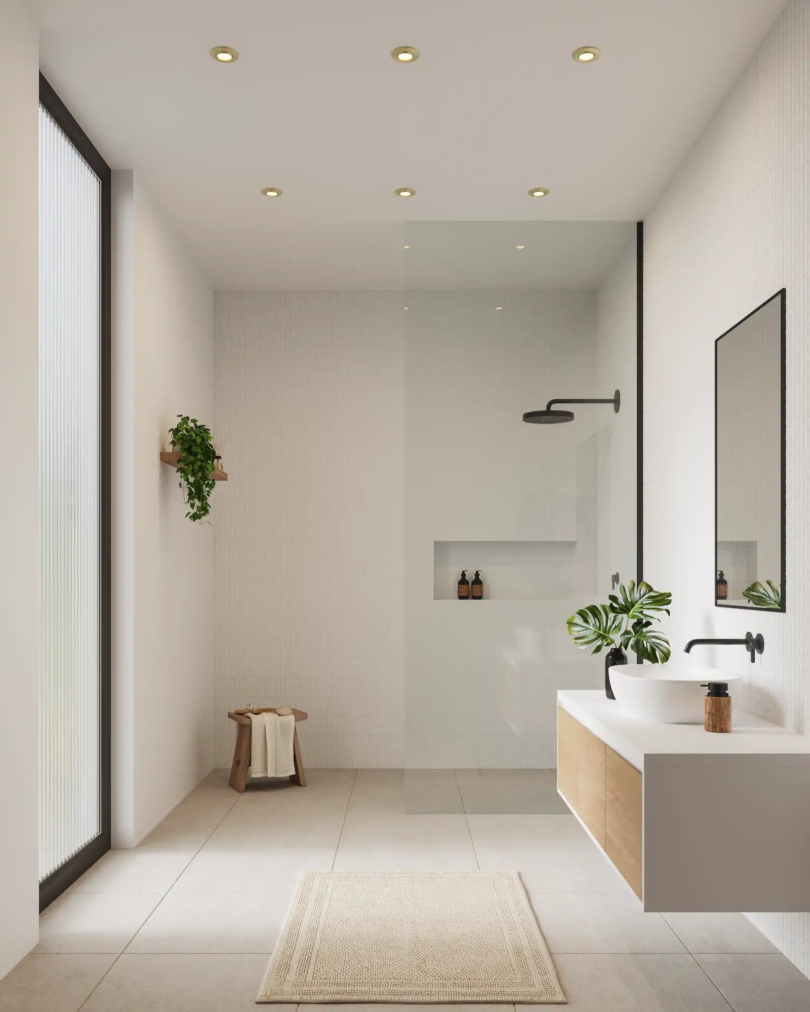 Umberto Downlight by Nordlux Lighting featured within a modern bathroom | Nook Collections