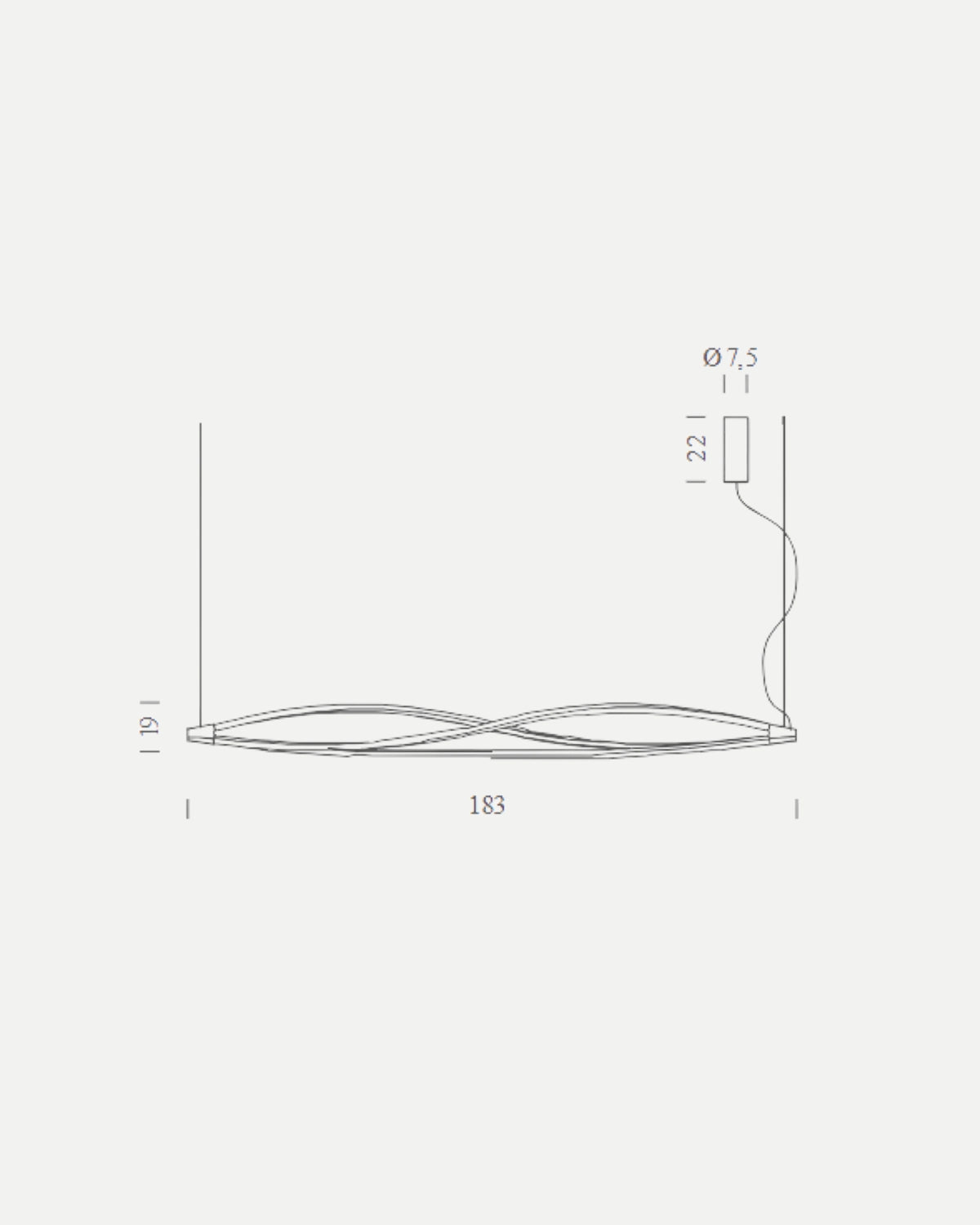 In The Wind Horizontal Pendant Light