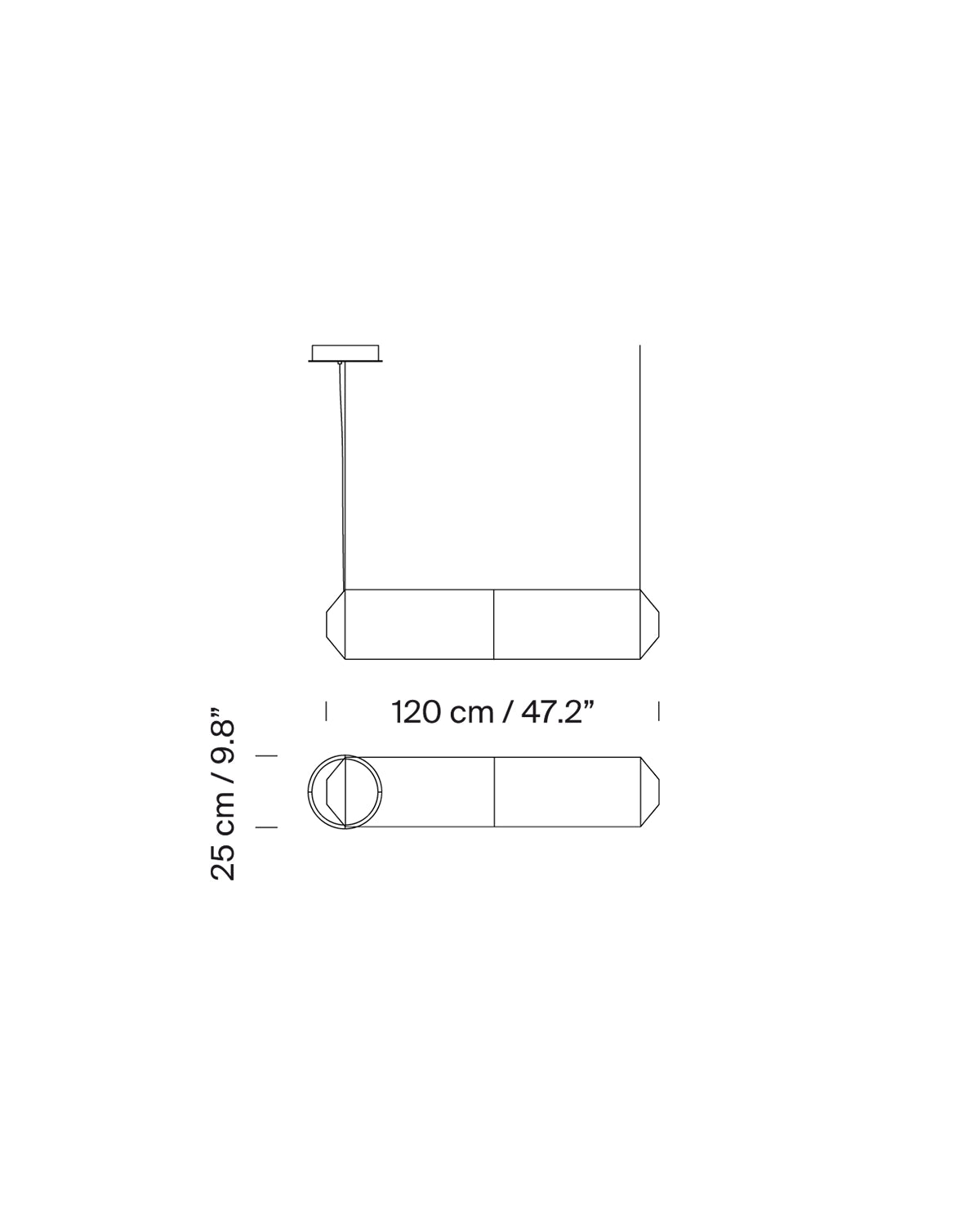 Tekiò Horizontal Pendant Light