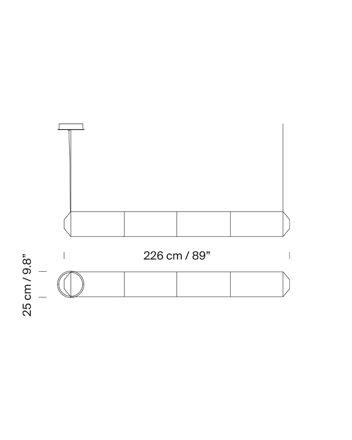 Tekiò Horizontal Pendant Light