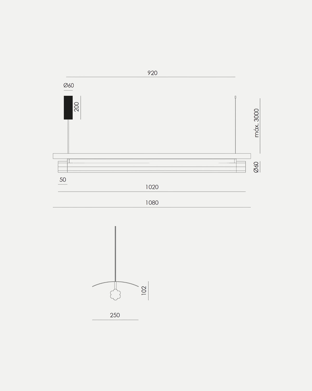 Tasta Linear Pendant Light