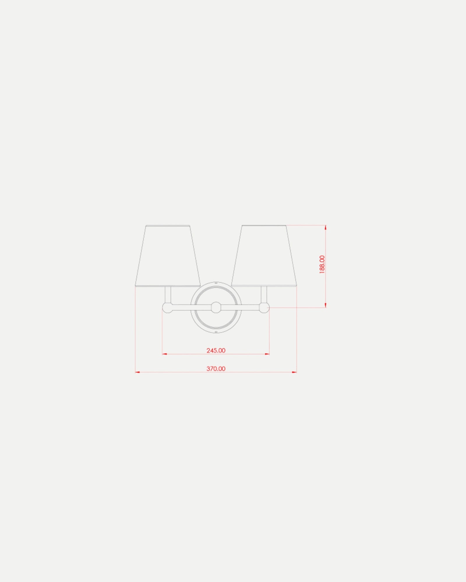 Busan 2lt Wall Light