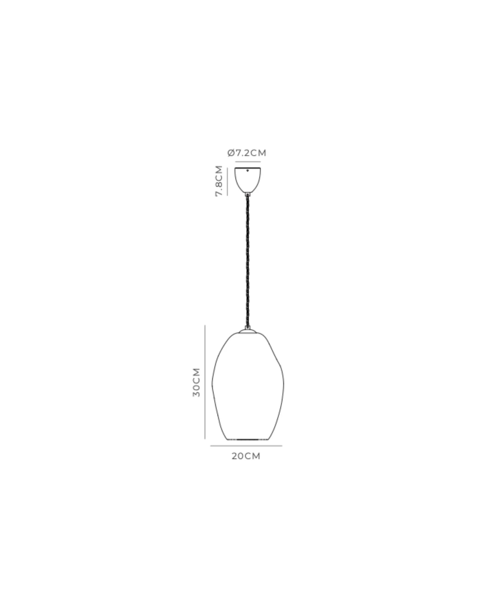 Organic White Pendant Light
