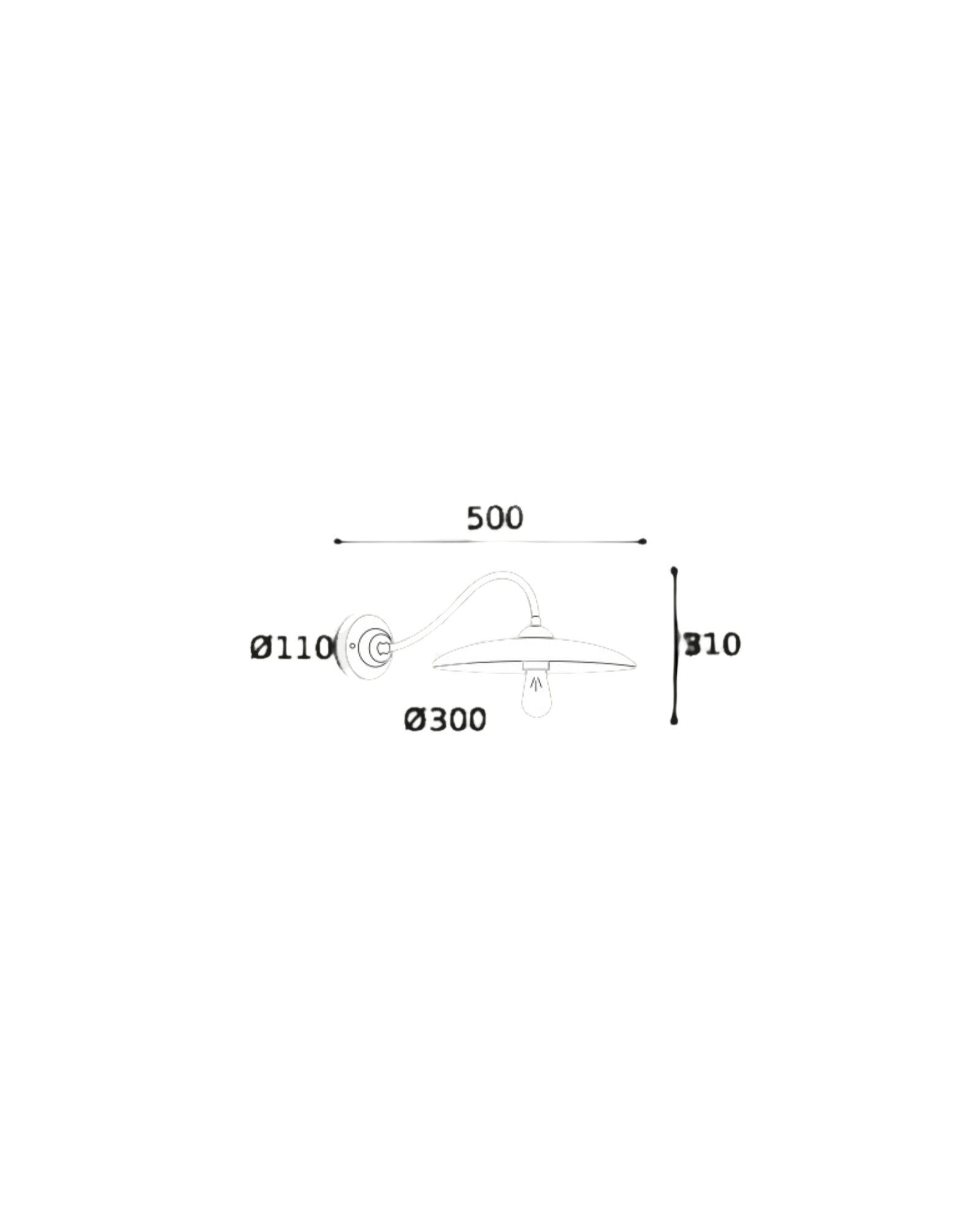 Trasimeno Curve Wall Light