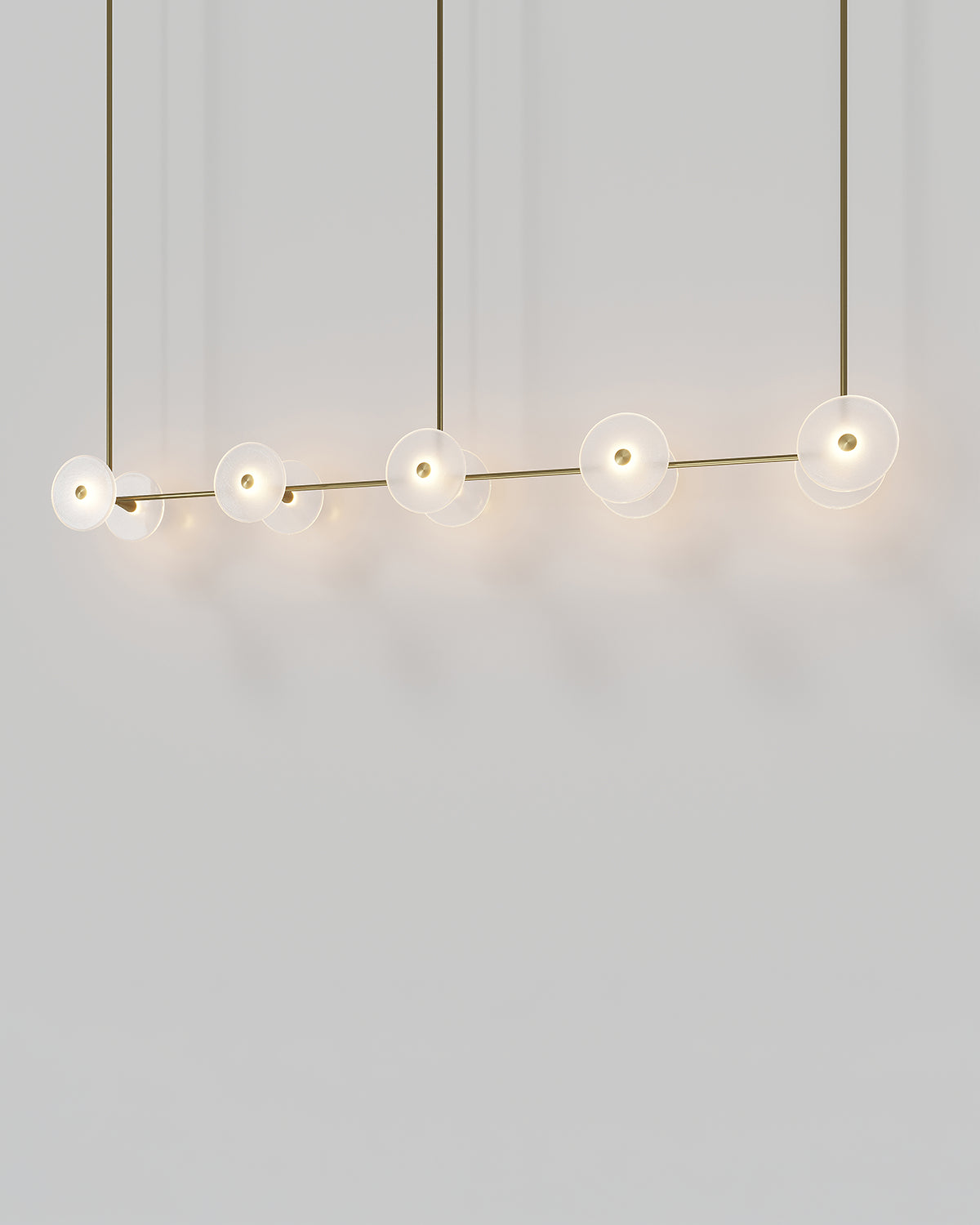 Coral Linear Rod 10 Pendant Light