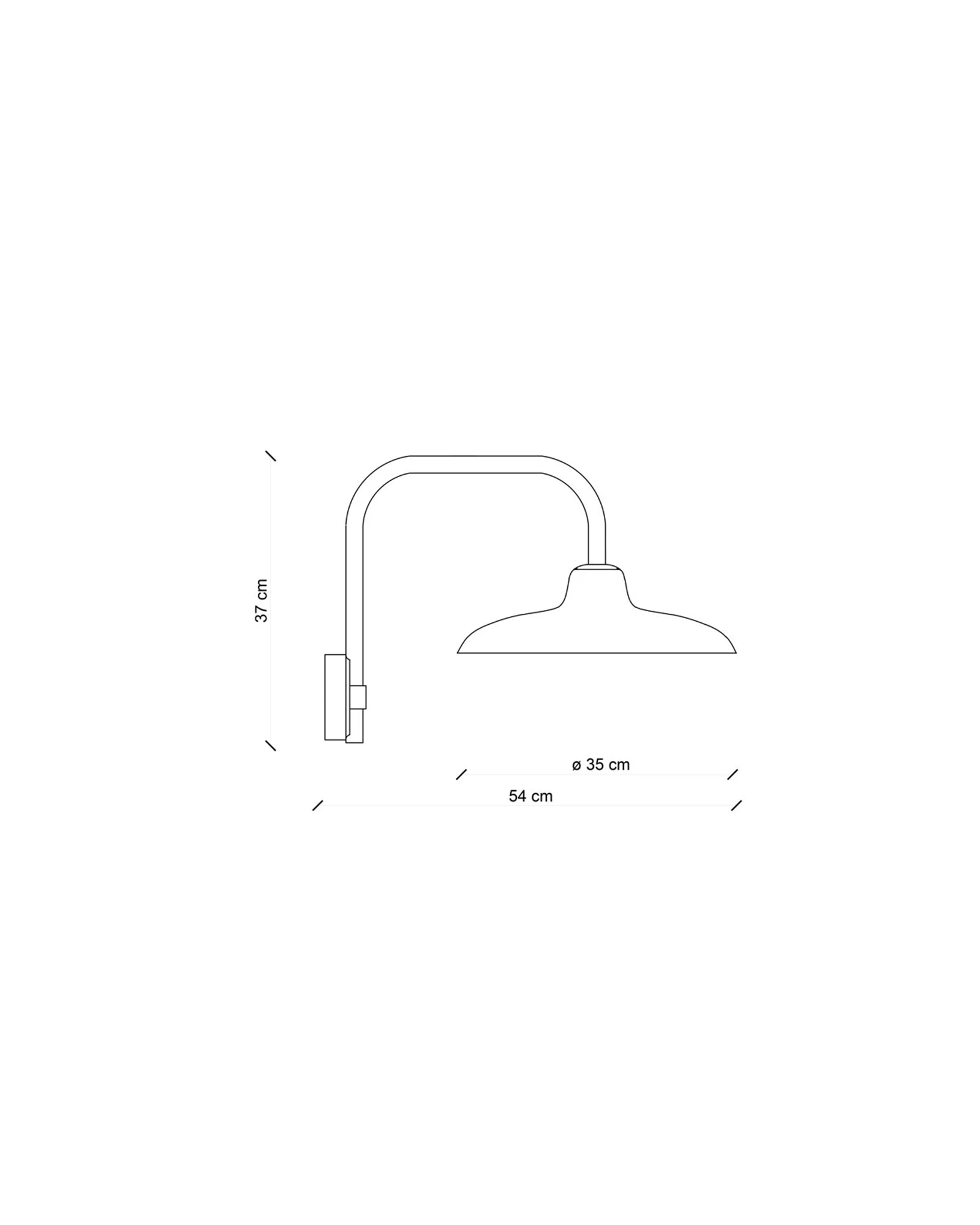 B&W Curve Wall Light