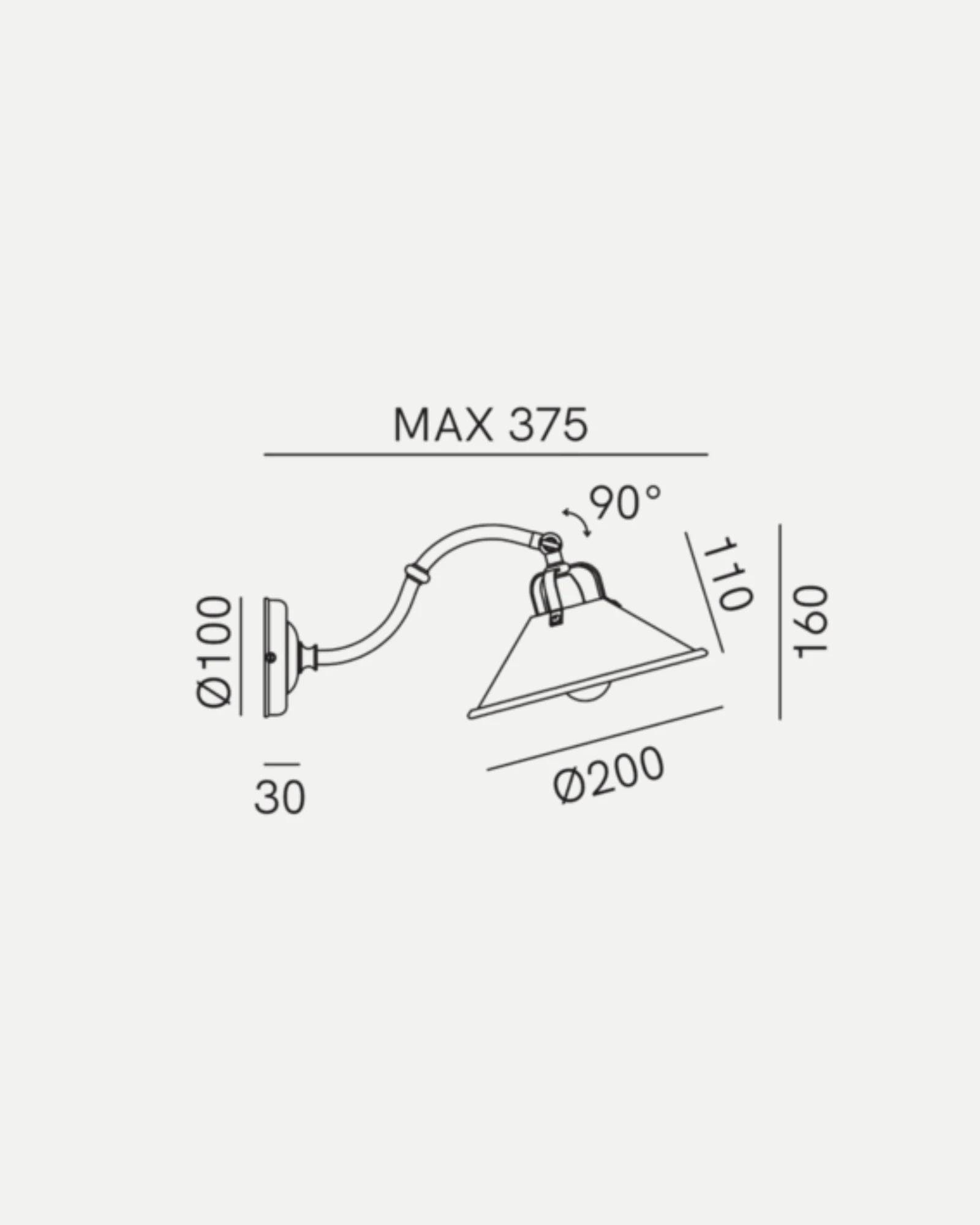Cascina Curve Wall Light