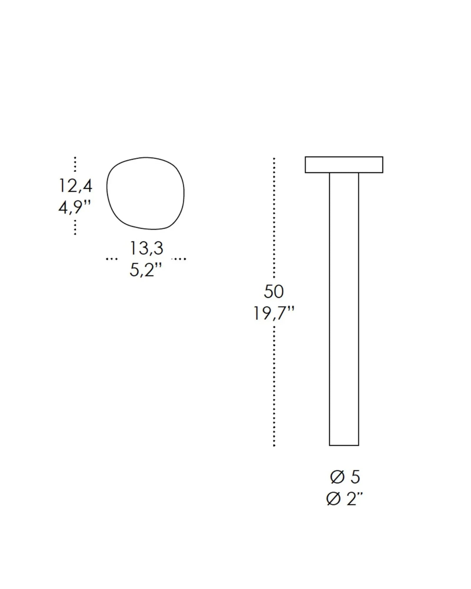 Ciottolo Large Bollard Light