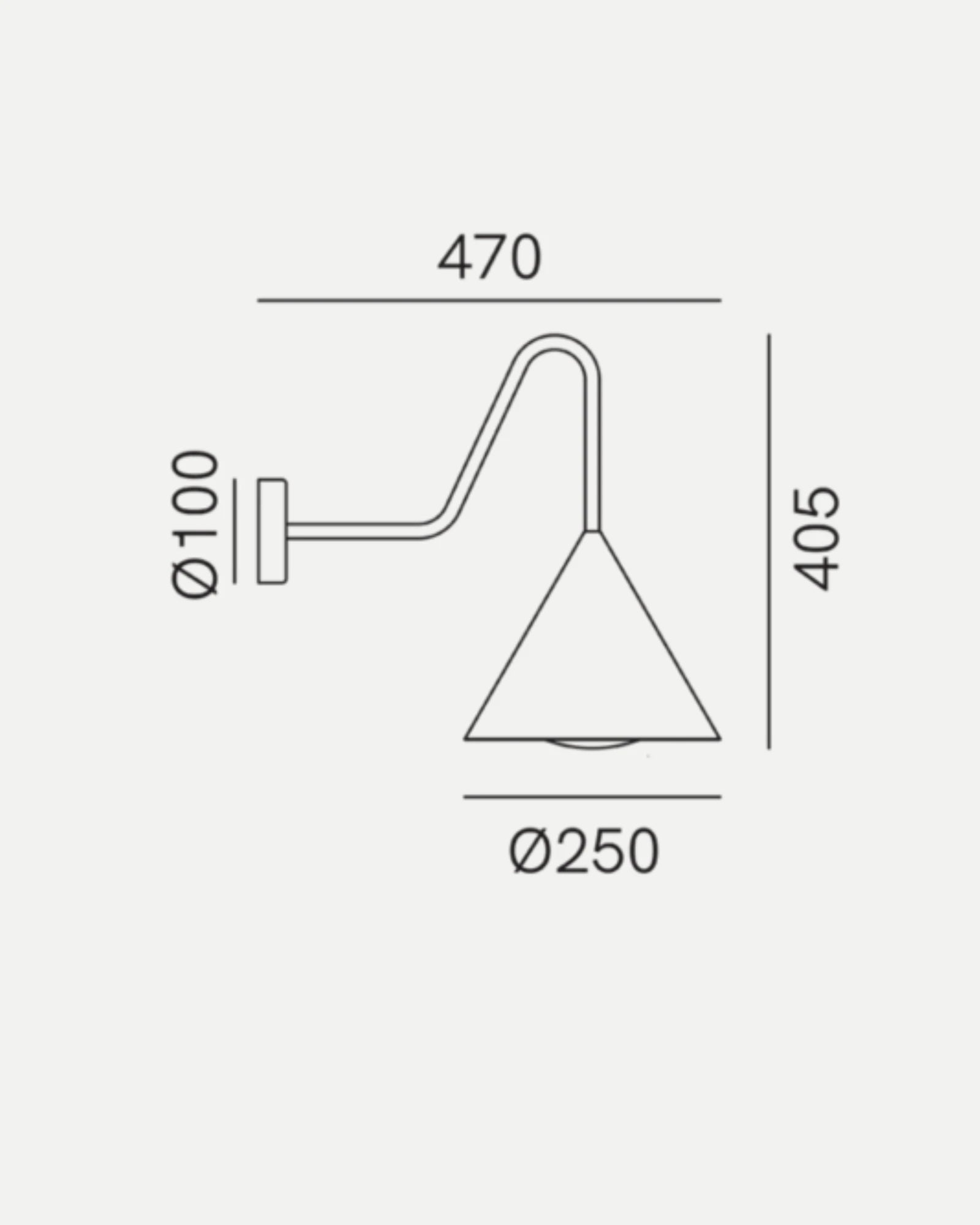 Cone Gooseneck Outdoor Wall Light