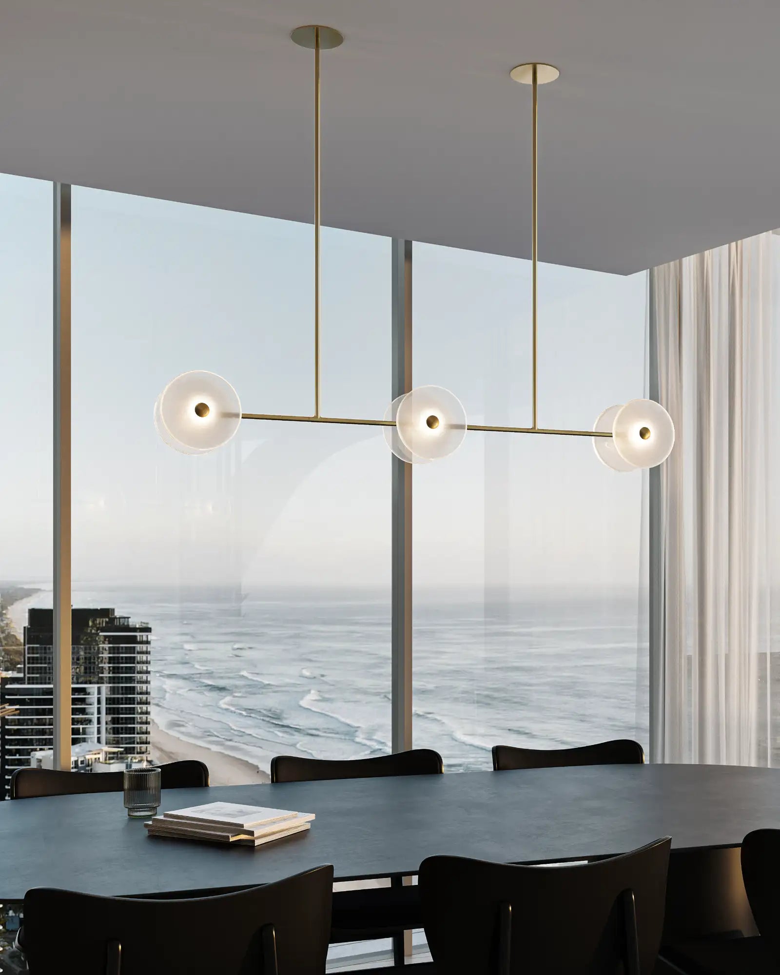 Coral Linear Rod Pendant Light