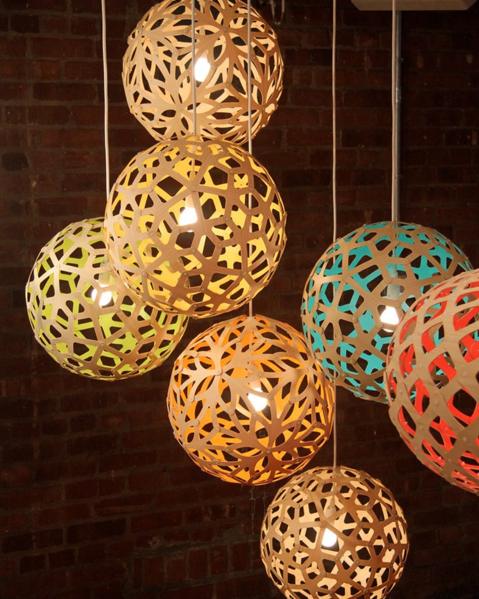 Coral Bamboo Pendant Light