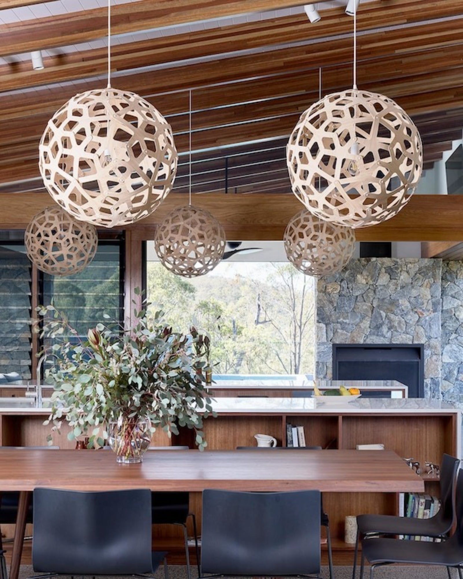 Coral Bamboo Pendant Light