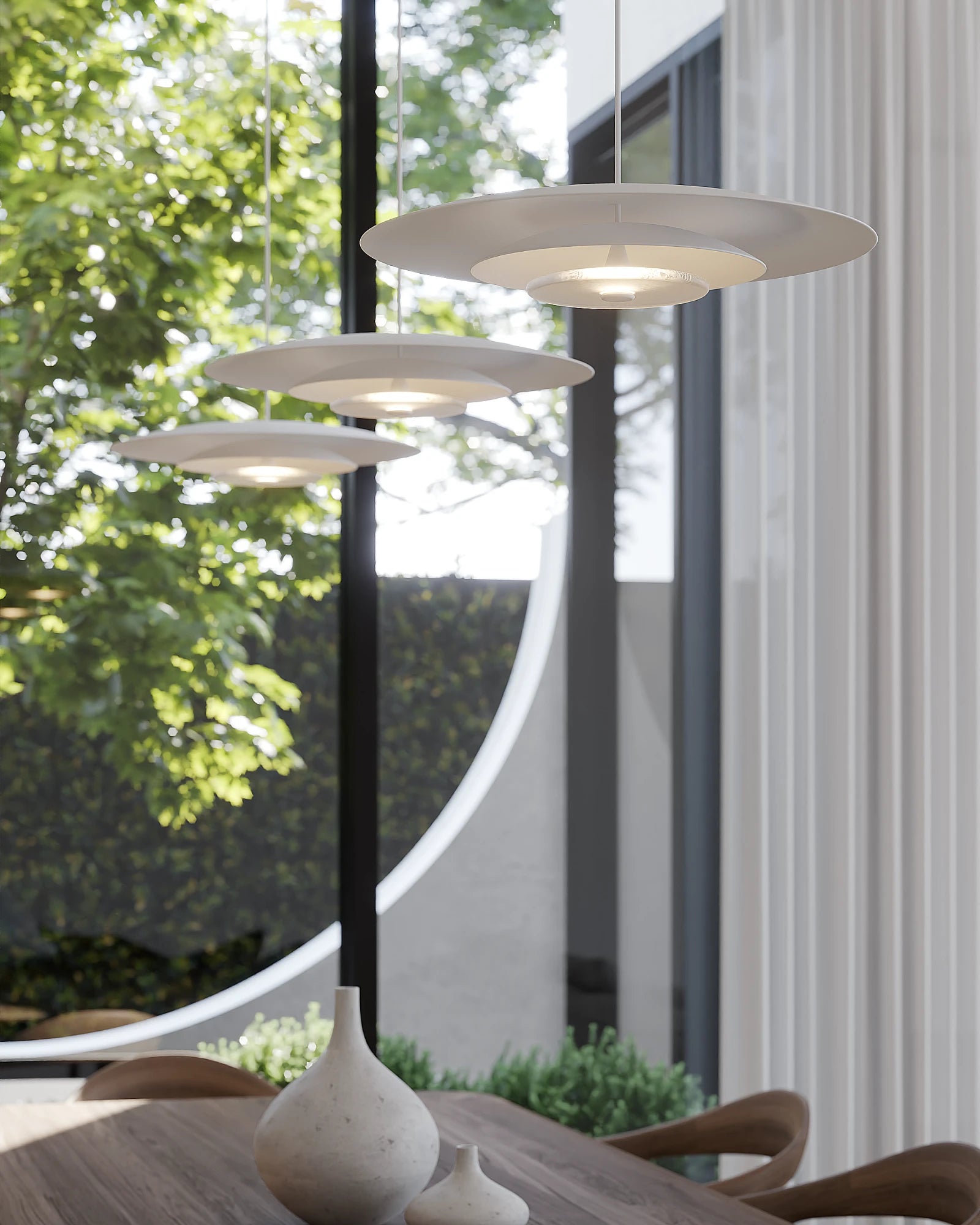 Coral Duo Dome Pendant Light