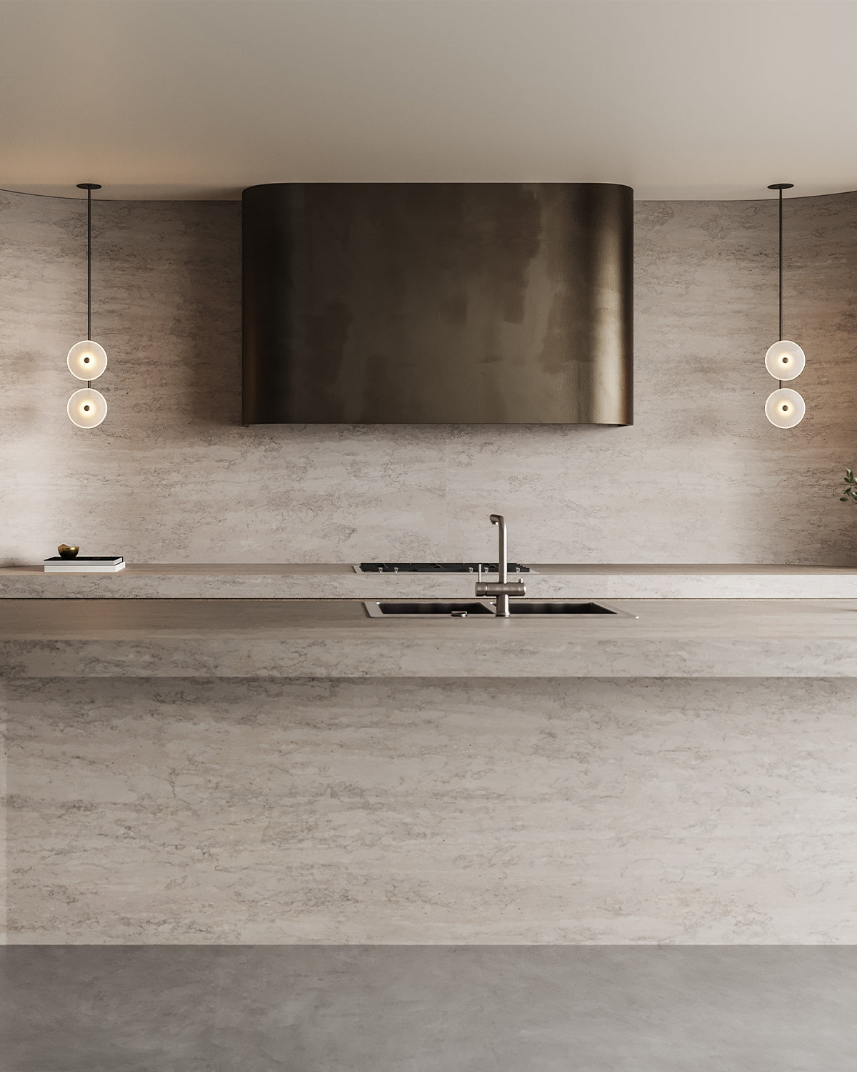 Coral Double Centred Fixed Pendant Light