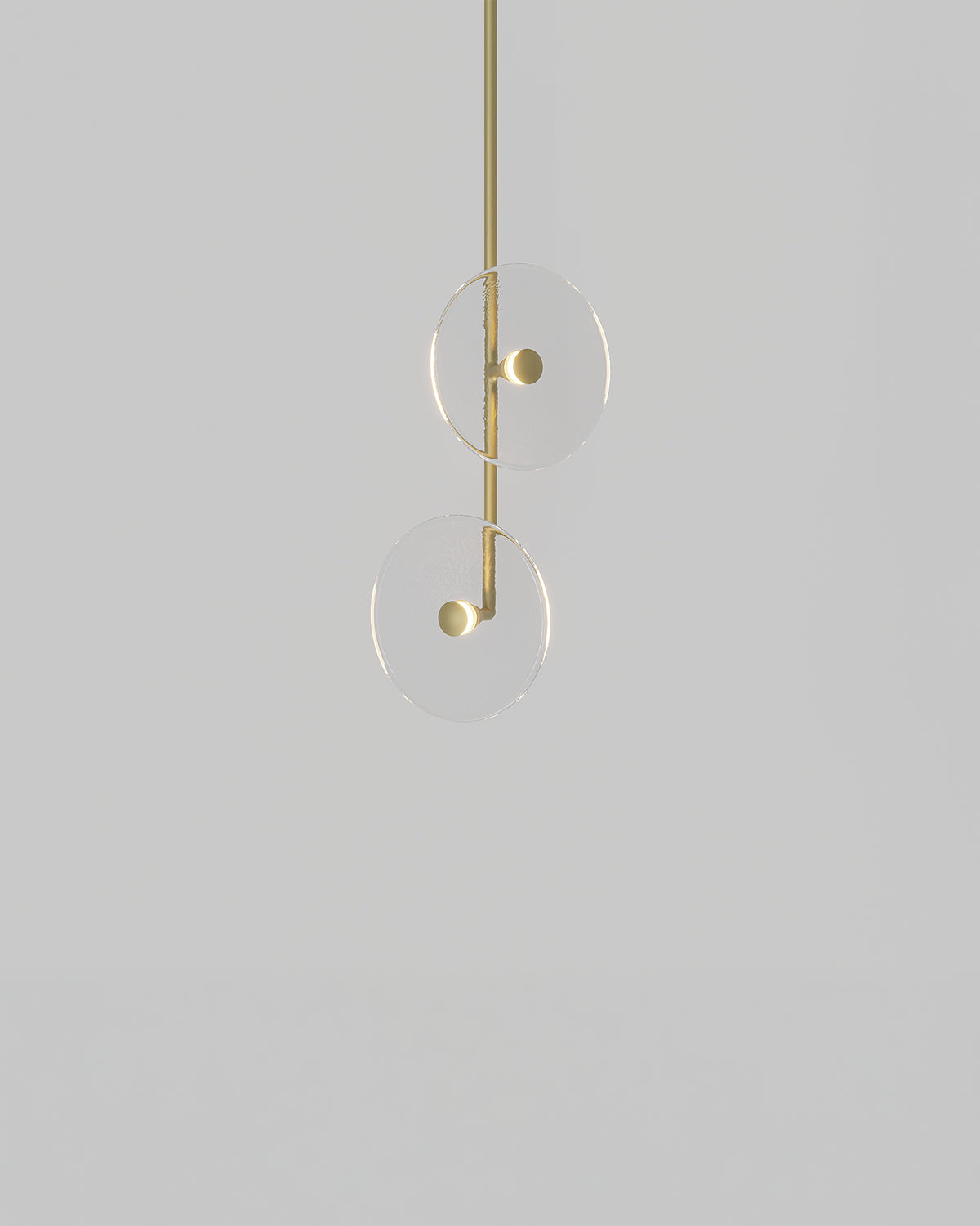 Coral Double Off Centred Fixed Pendant Light