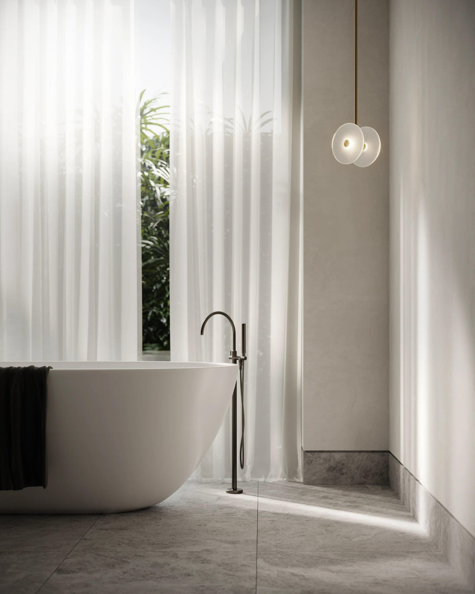 Coral Duo Rod Pendant Light