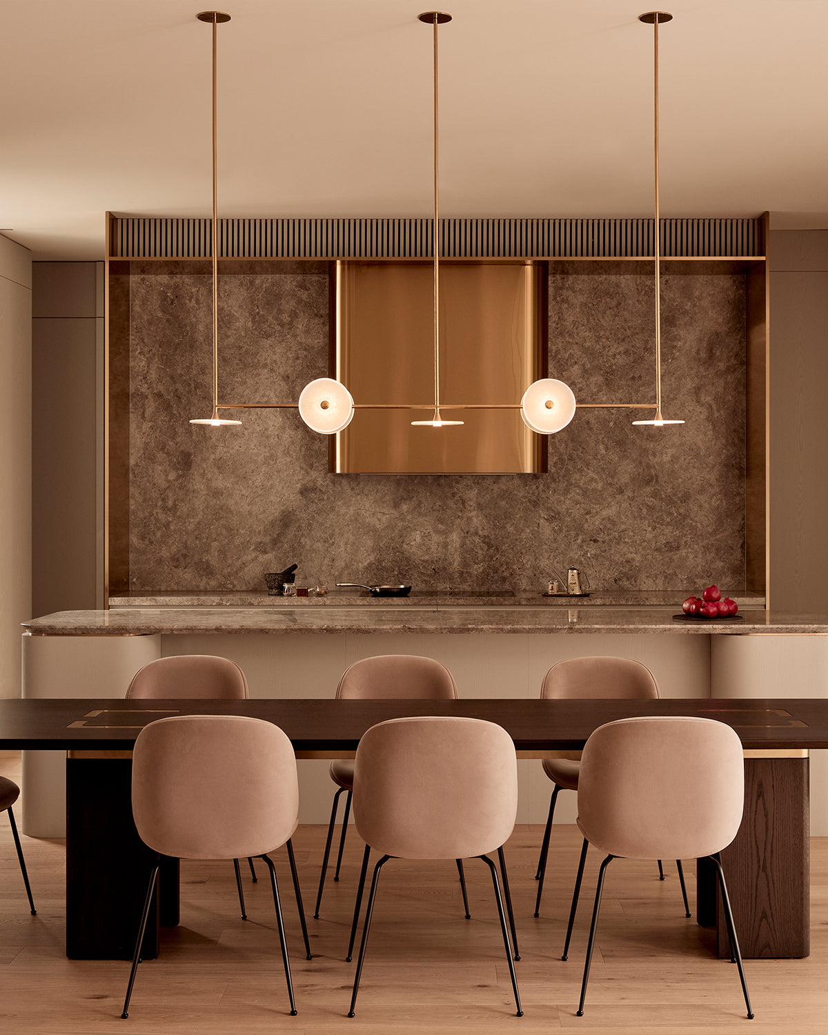 Coral Linear Rod 7lt Pendant Light
