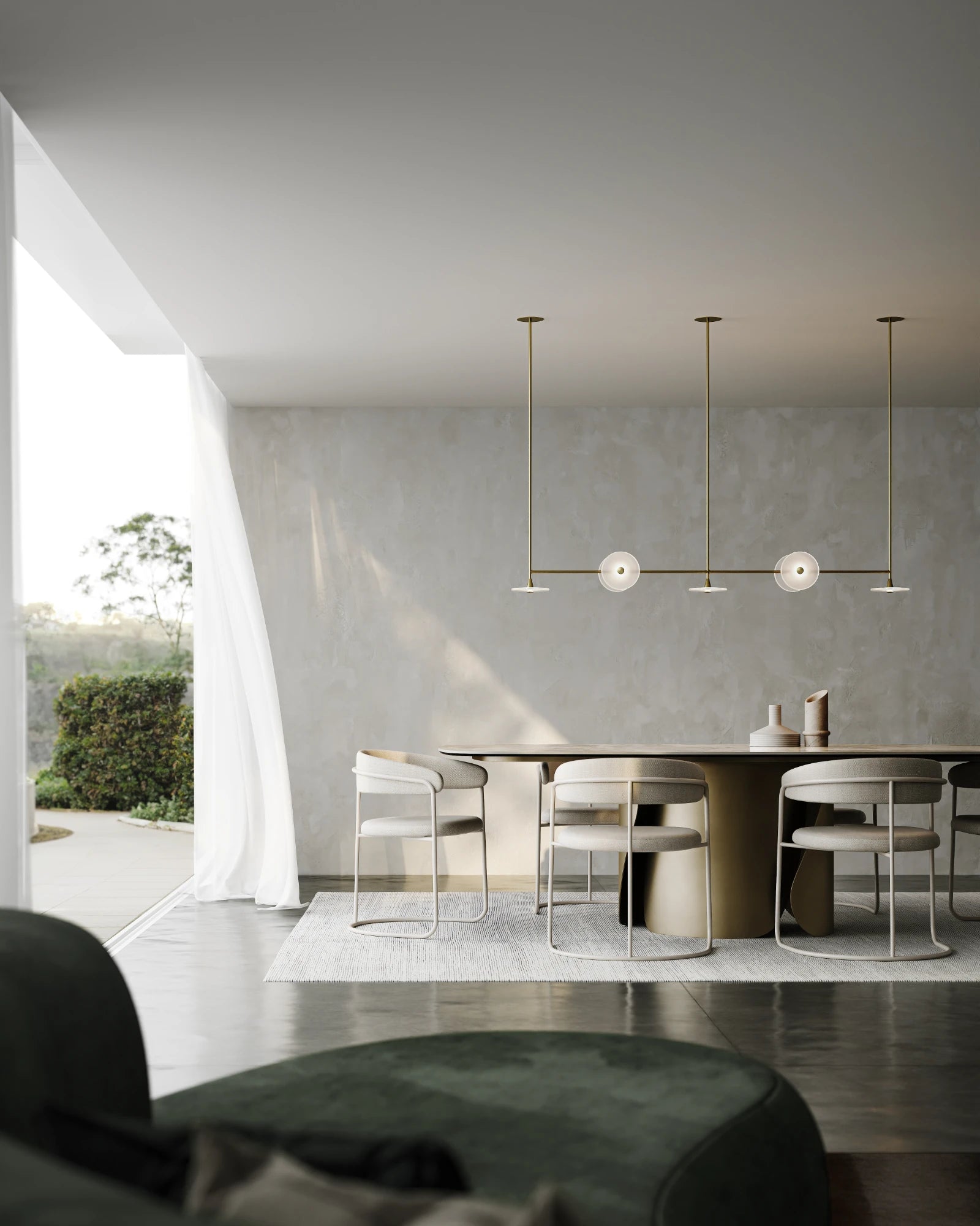 Coral Linear Rod 7lt Pendant Light