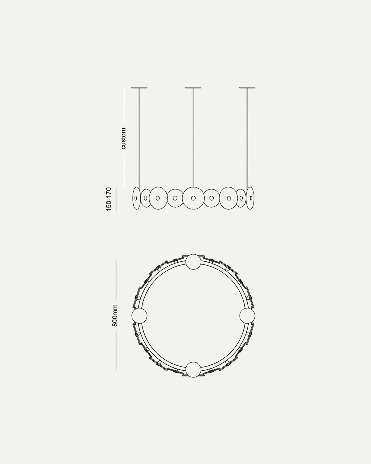 Coral Ring 20lt Pendant Light