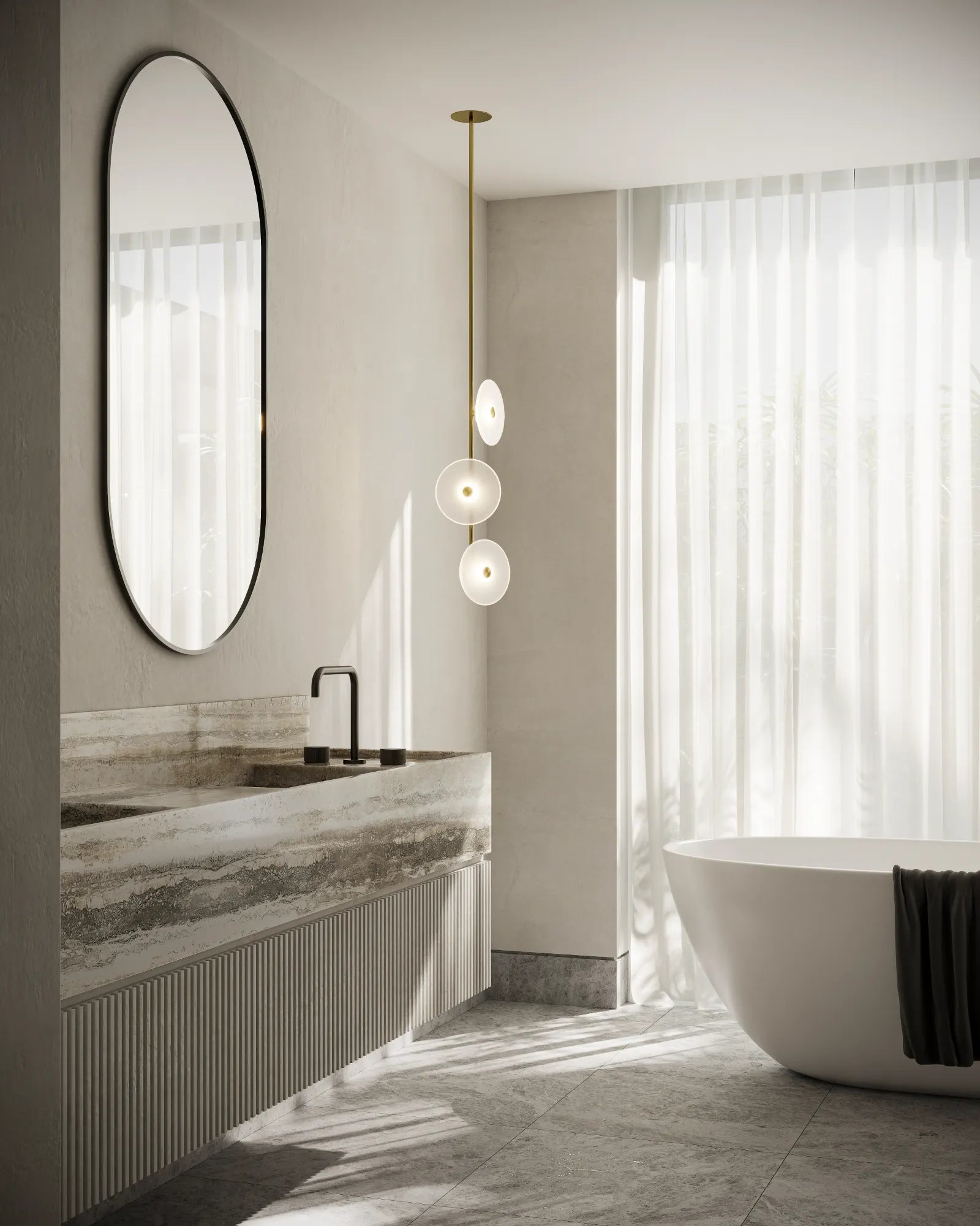 Coral Trio Off Centered Pendant Light