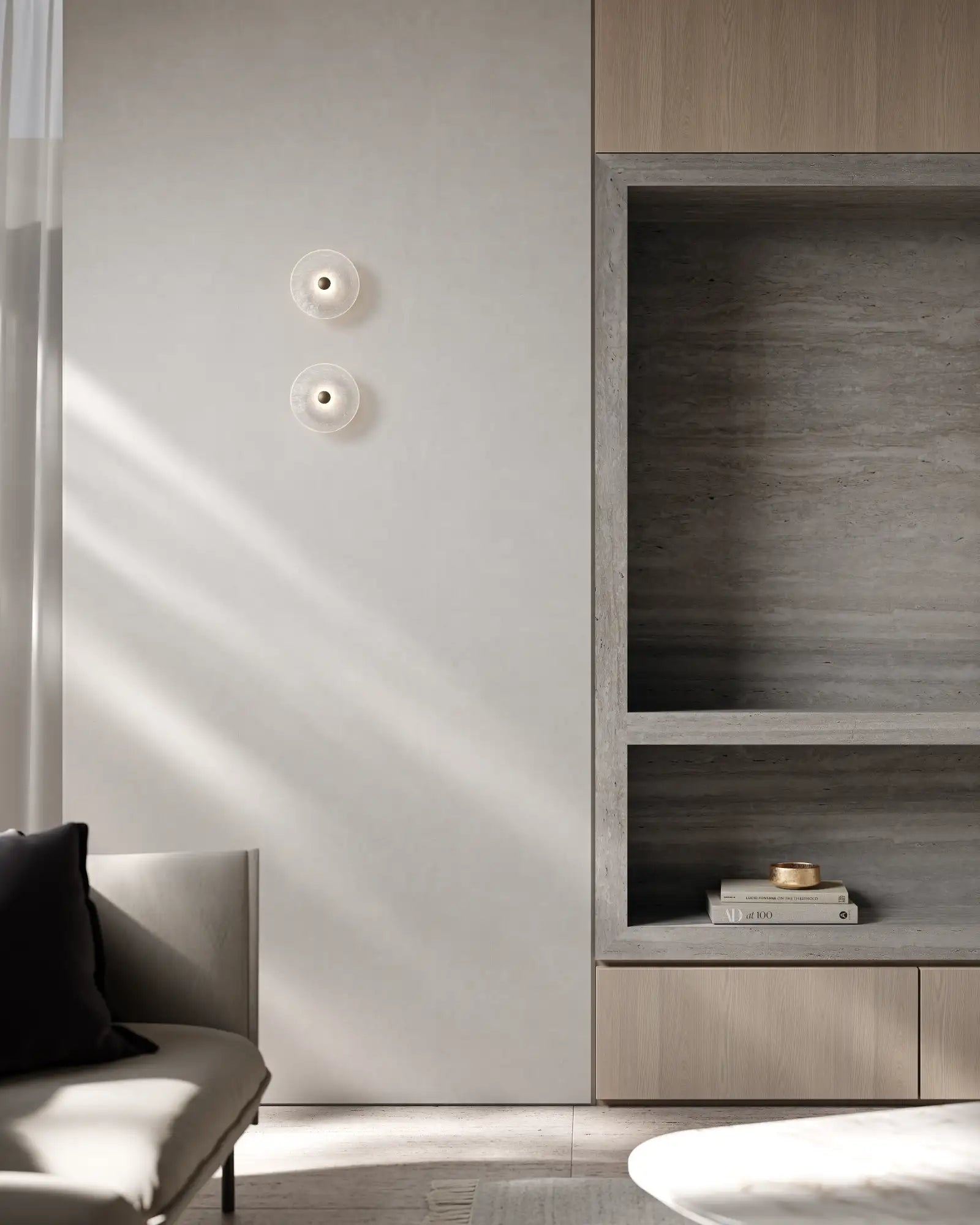 Coral Frosted Wall Light