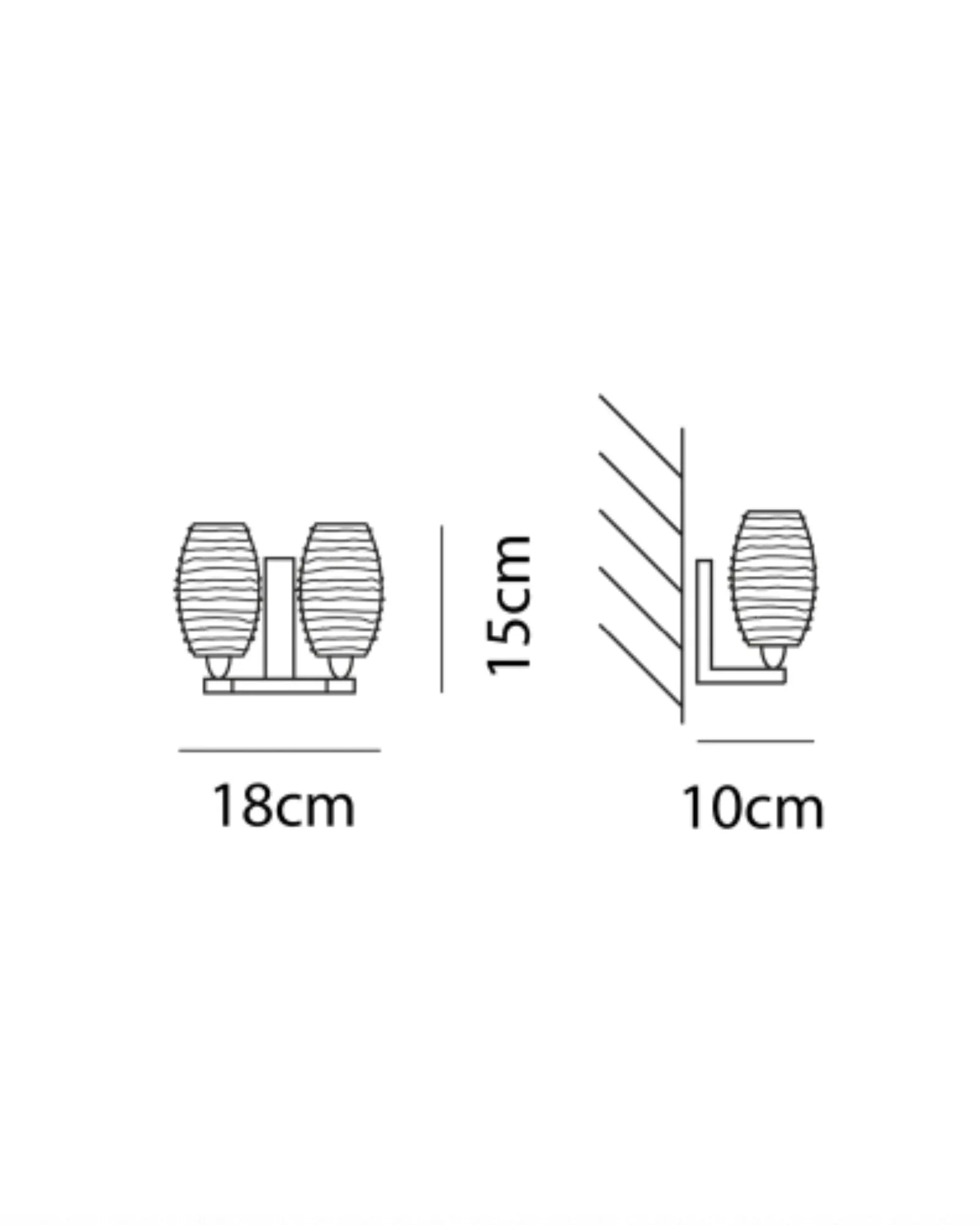 Damasco 2lt Wall Light
