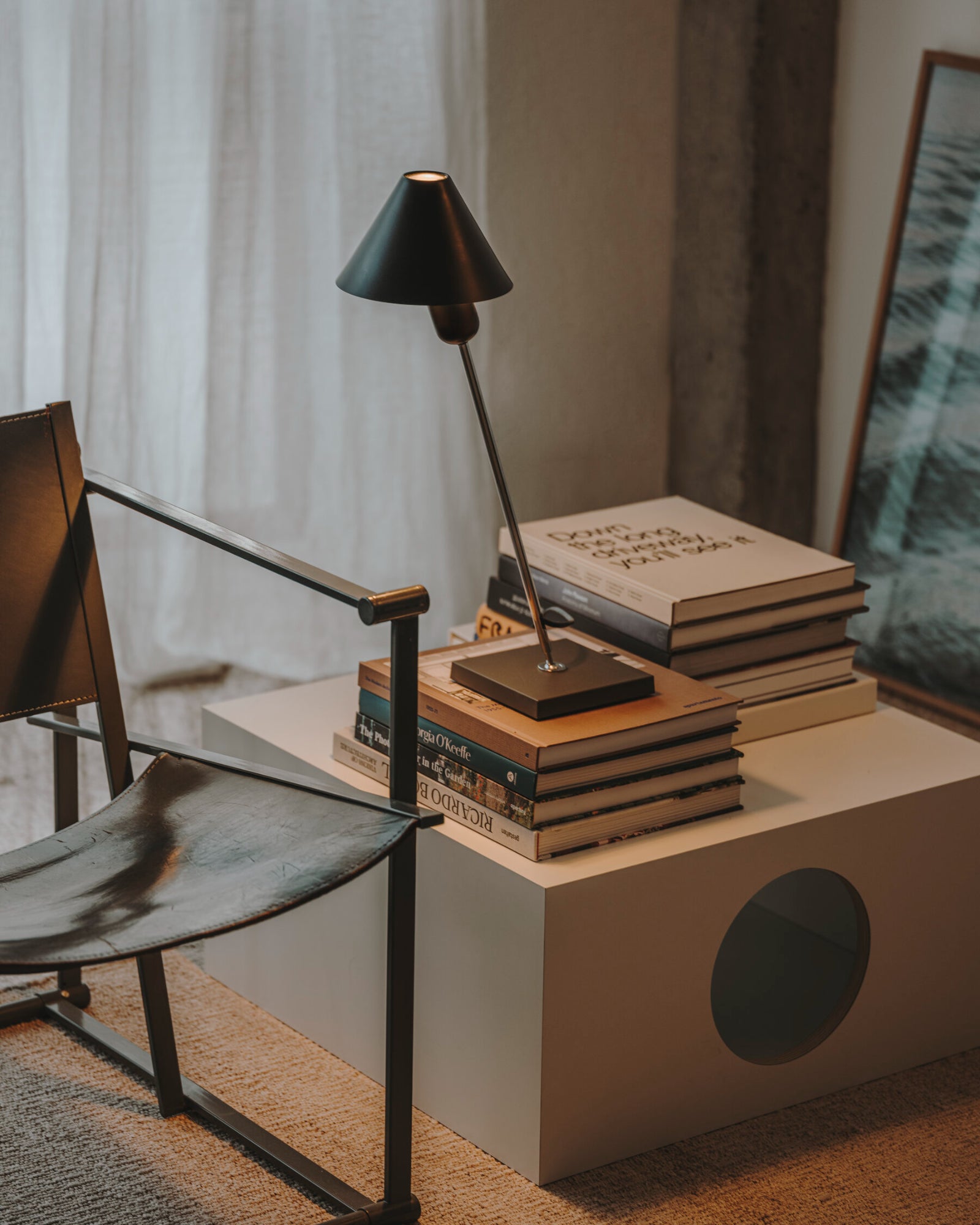 Gira Table Lamp by Santa & Cole featured in a living space | Nook Collections