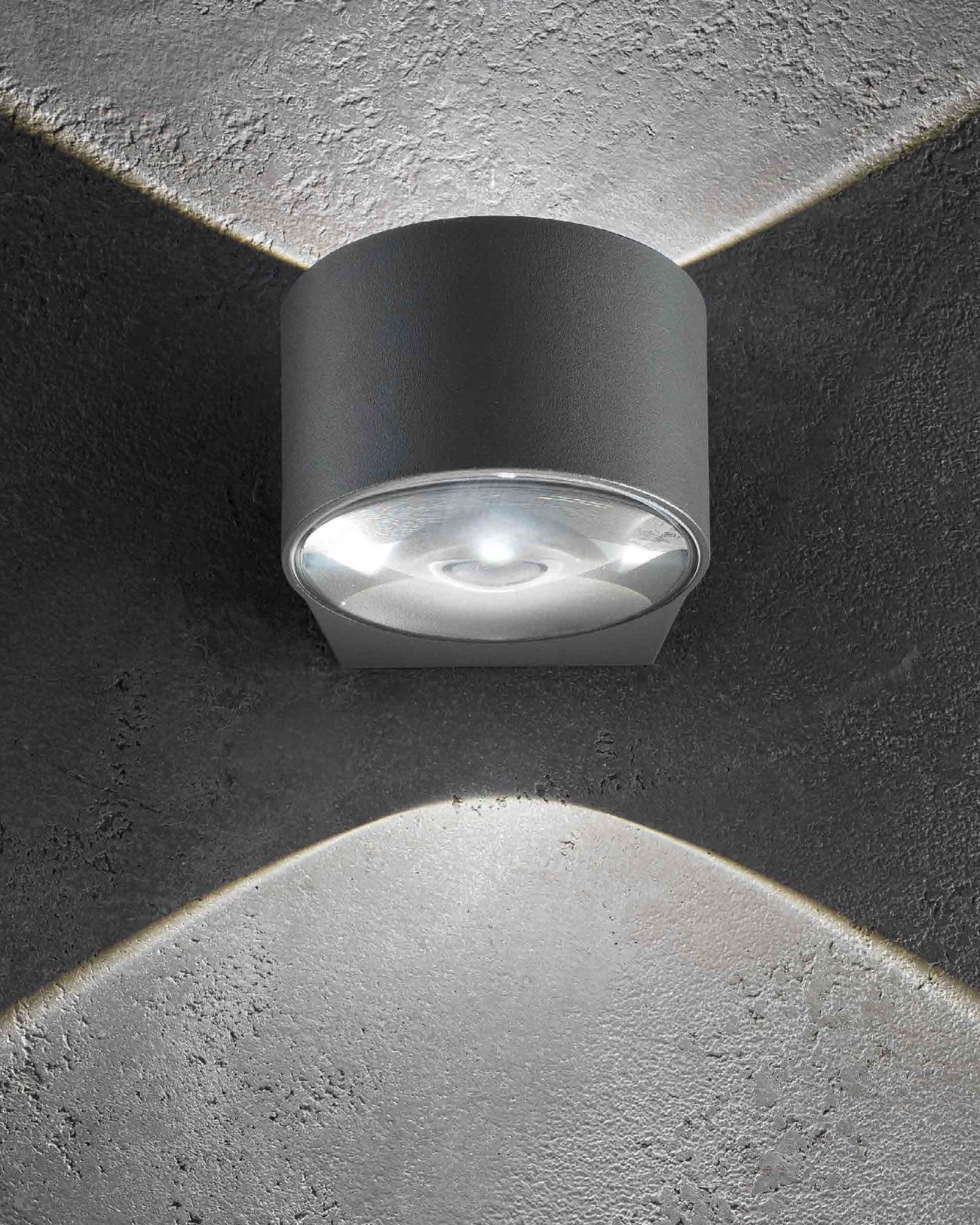 Lens Double Outdoor Wall Light