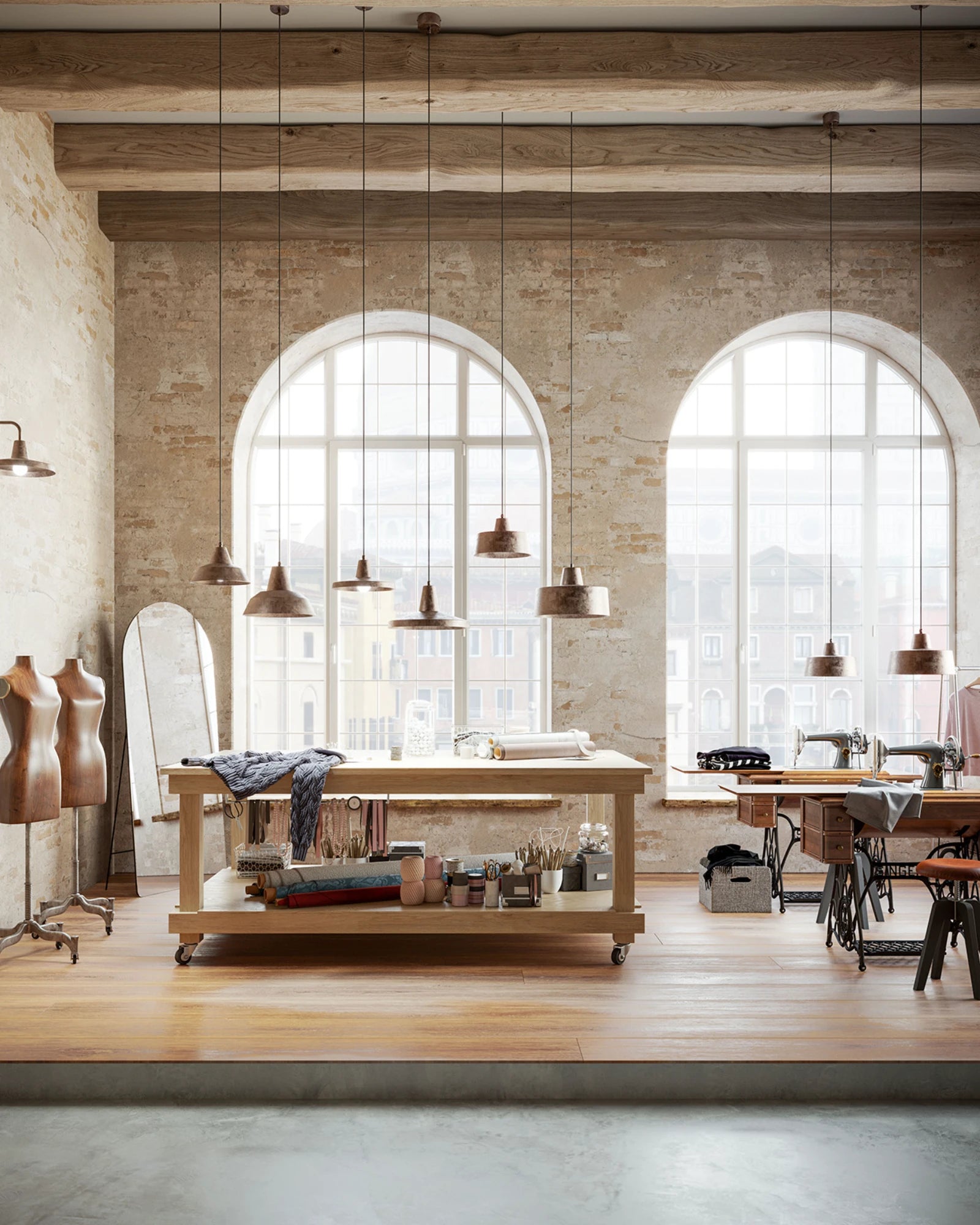 Officina Drum Pendant Light