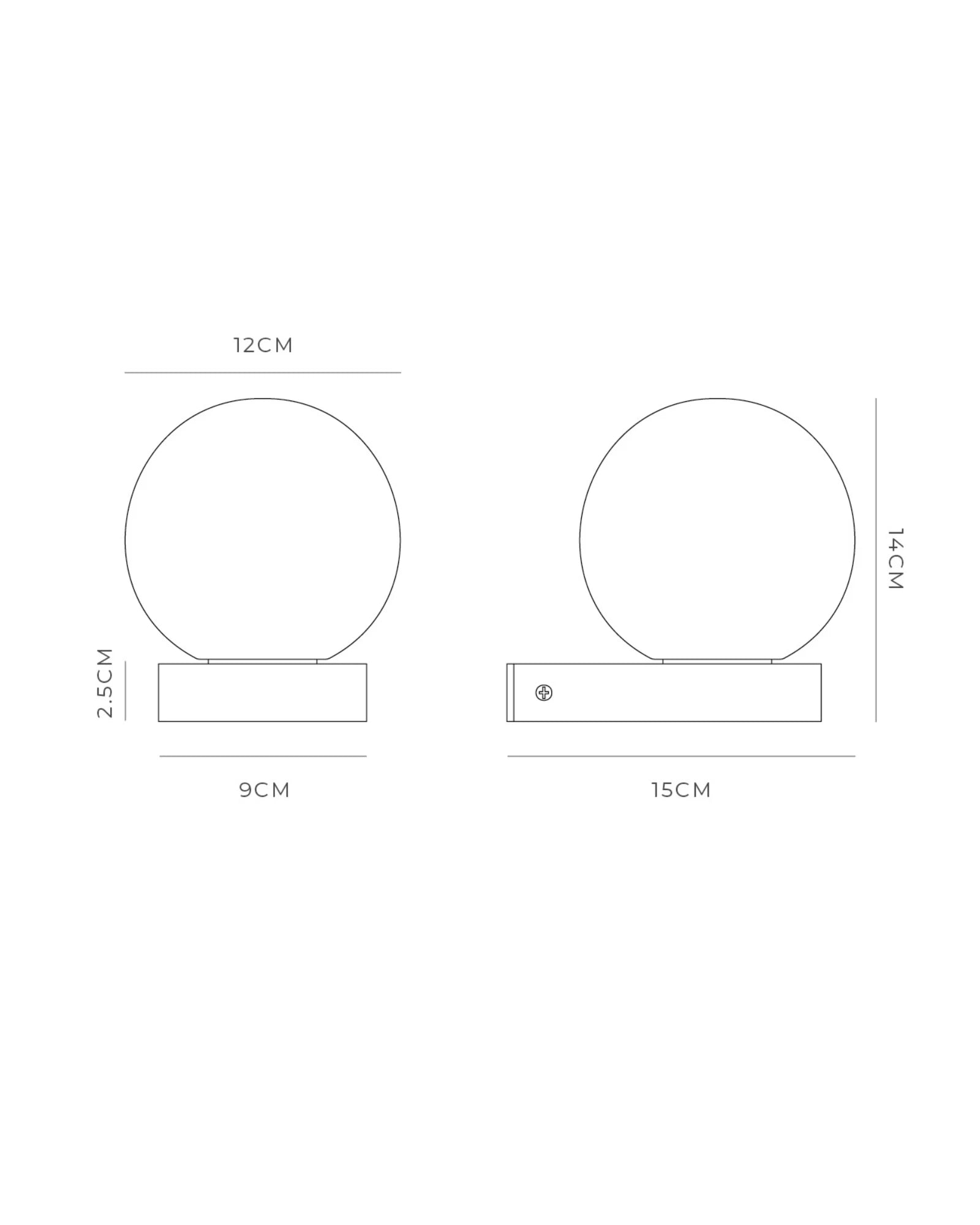 Orb Ledge Wall Light