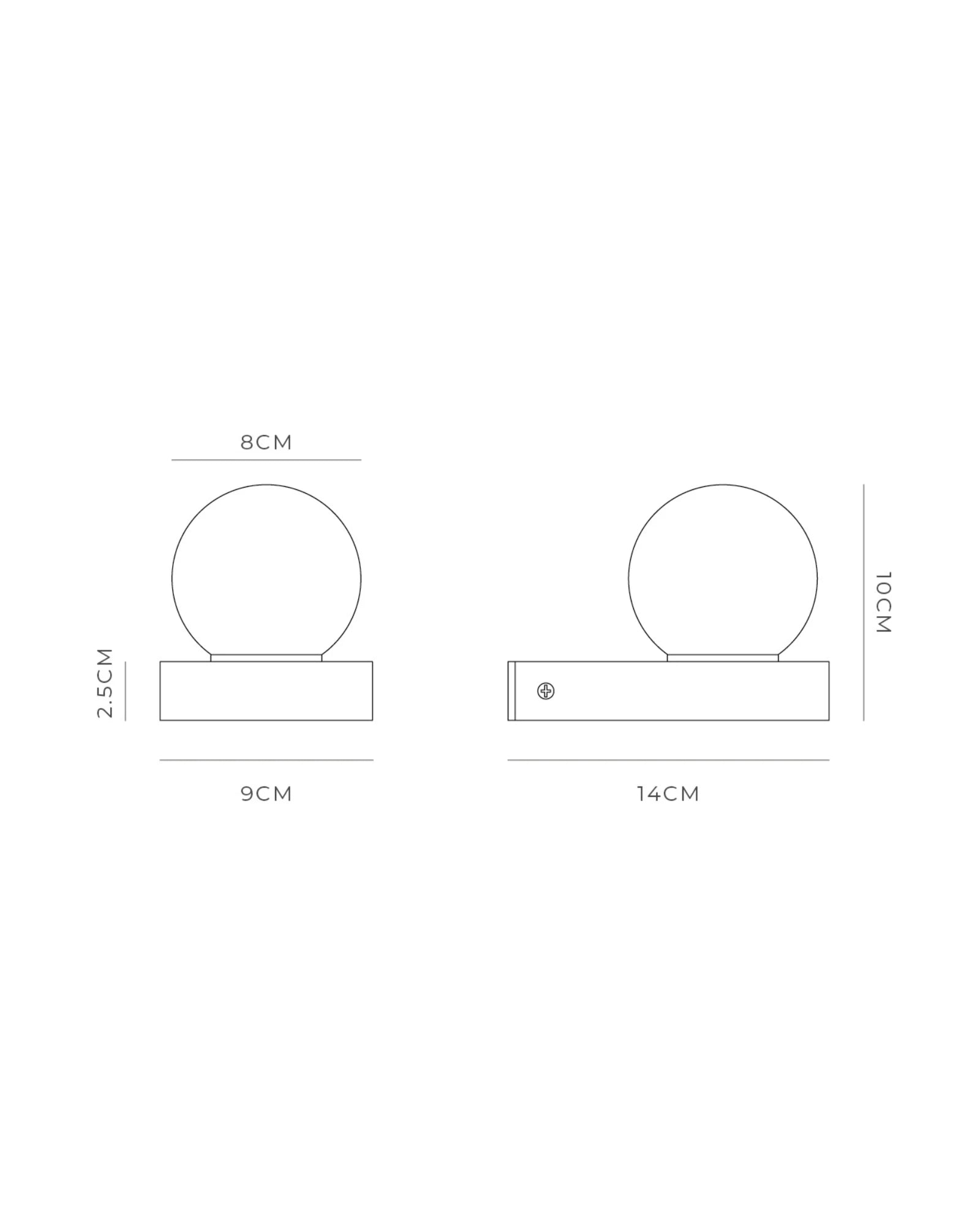 Orb Ledge Wall Light