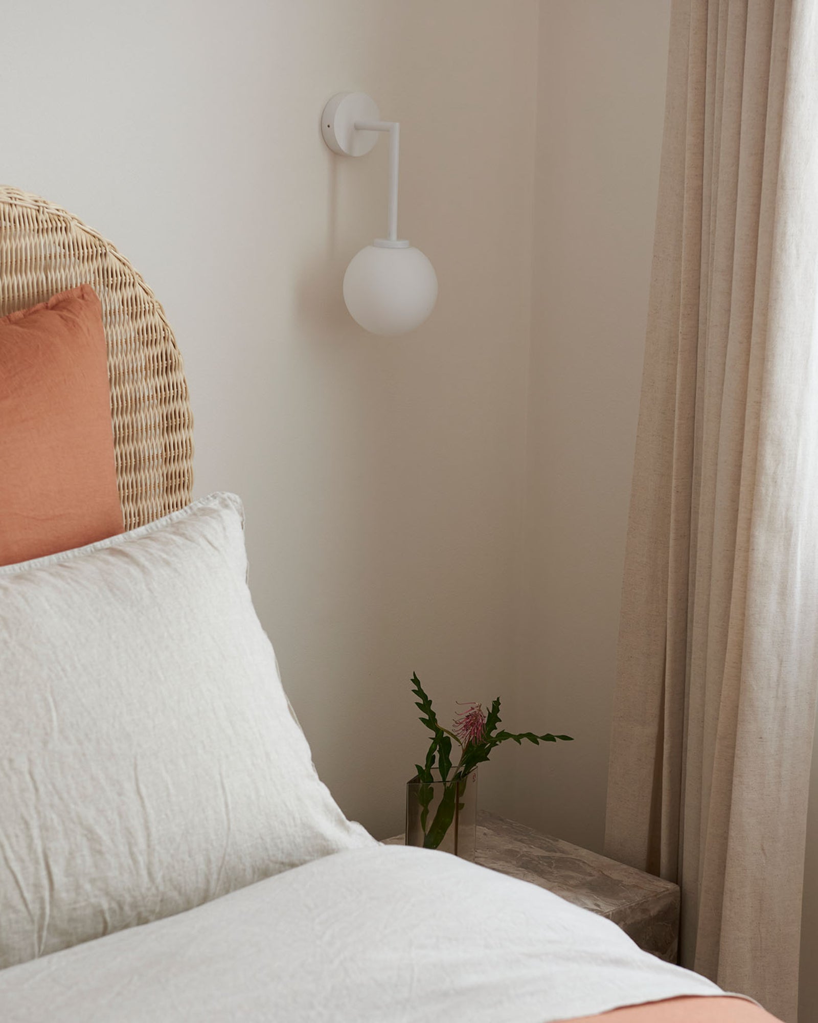 Orb Long Arm Wall Light