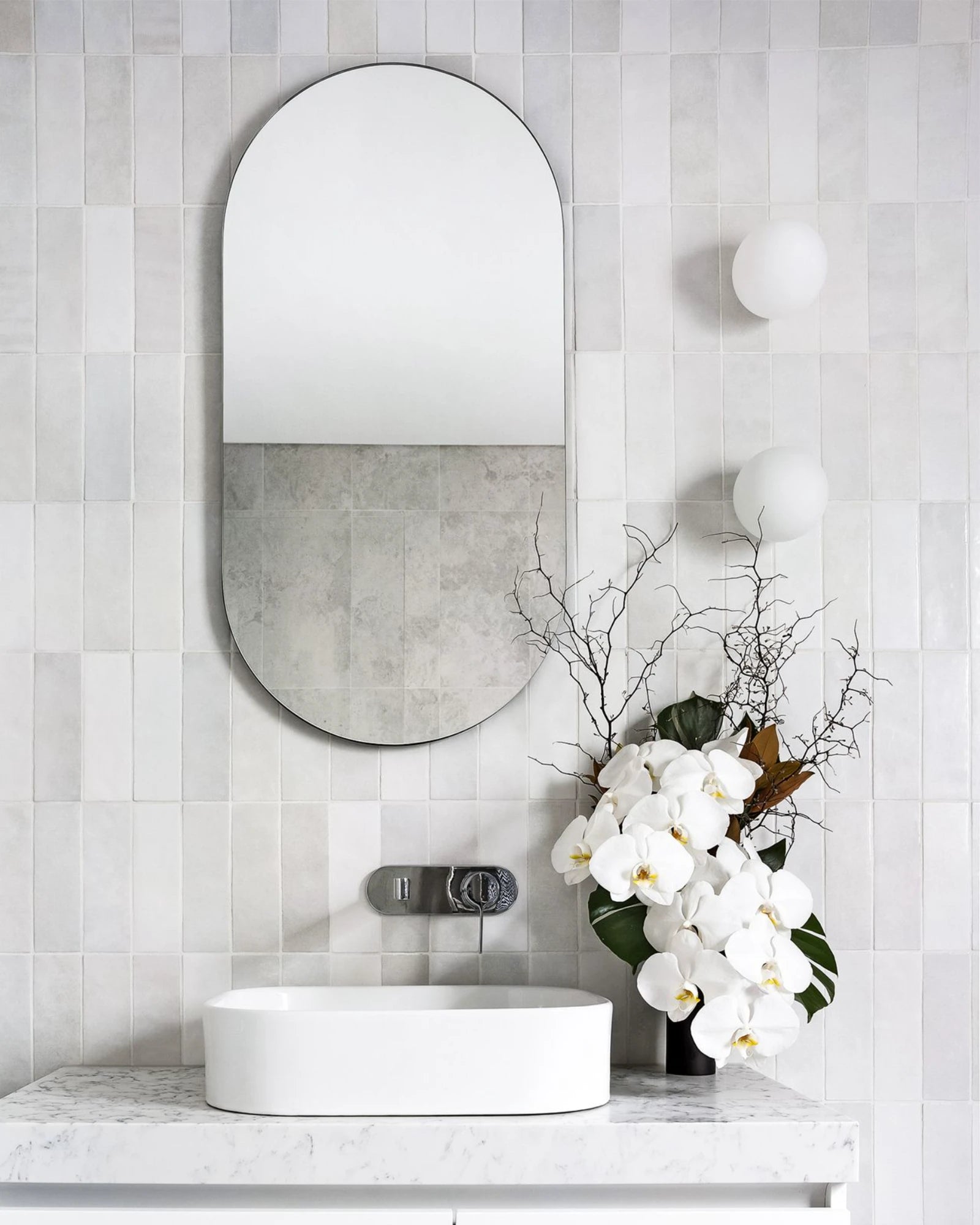 Orb Mirror Wall Light