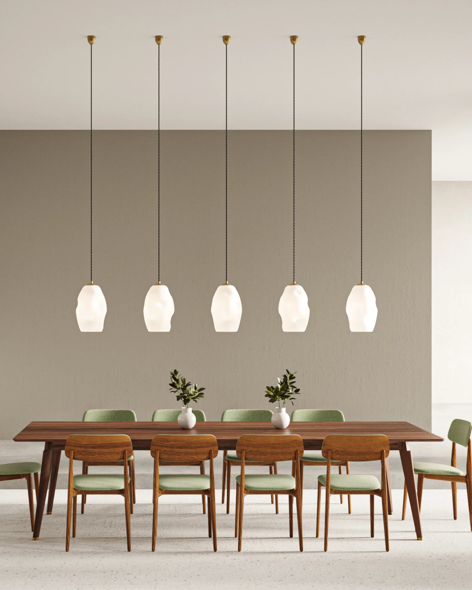 Organic White Pendant Light