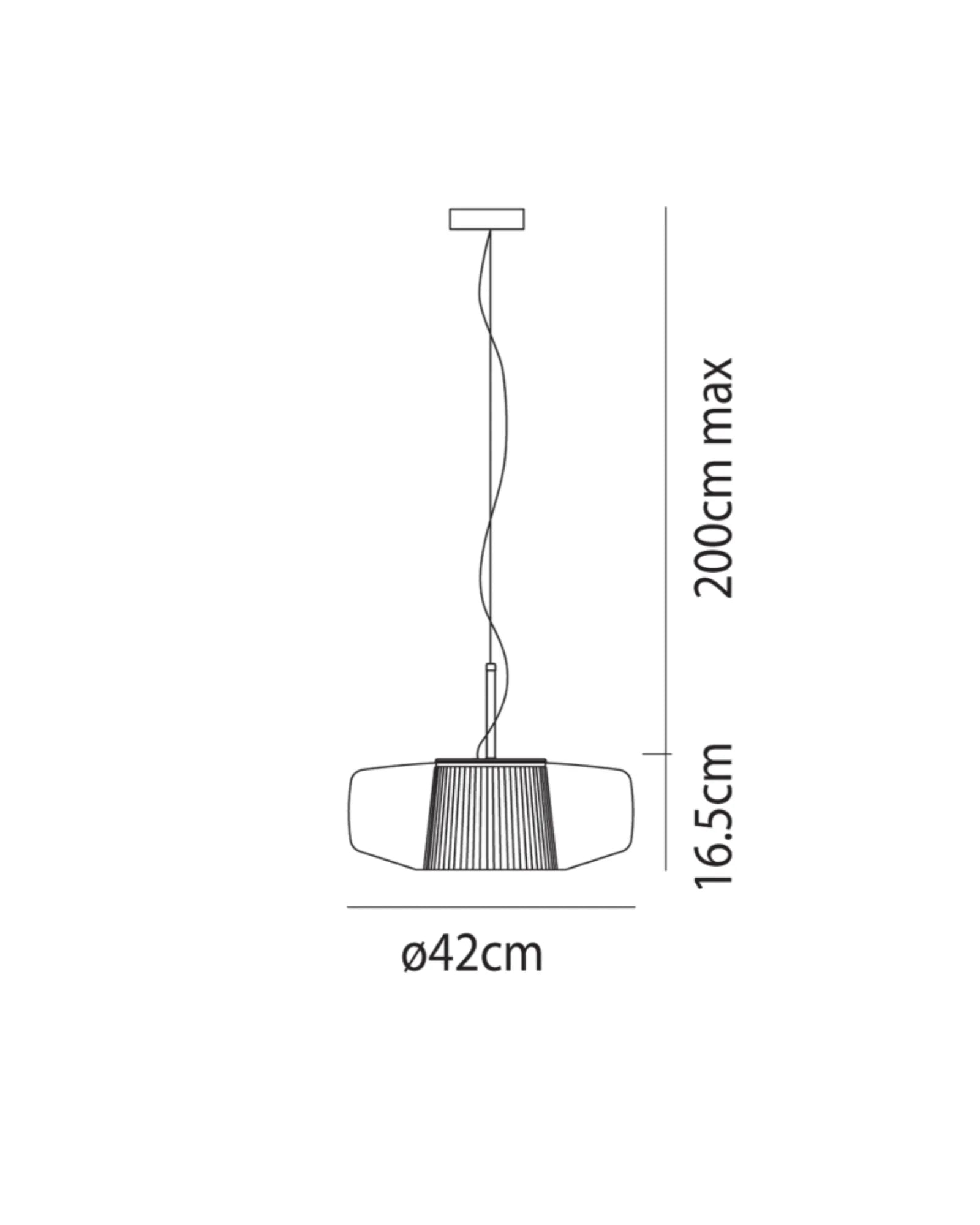 Plisse Pendant Light