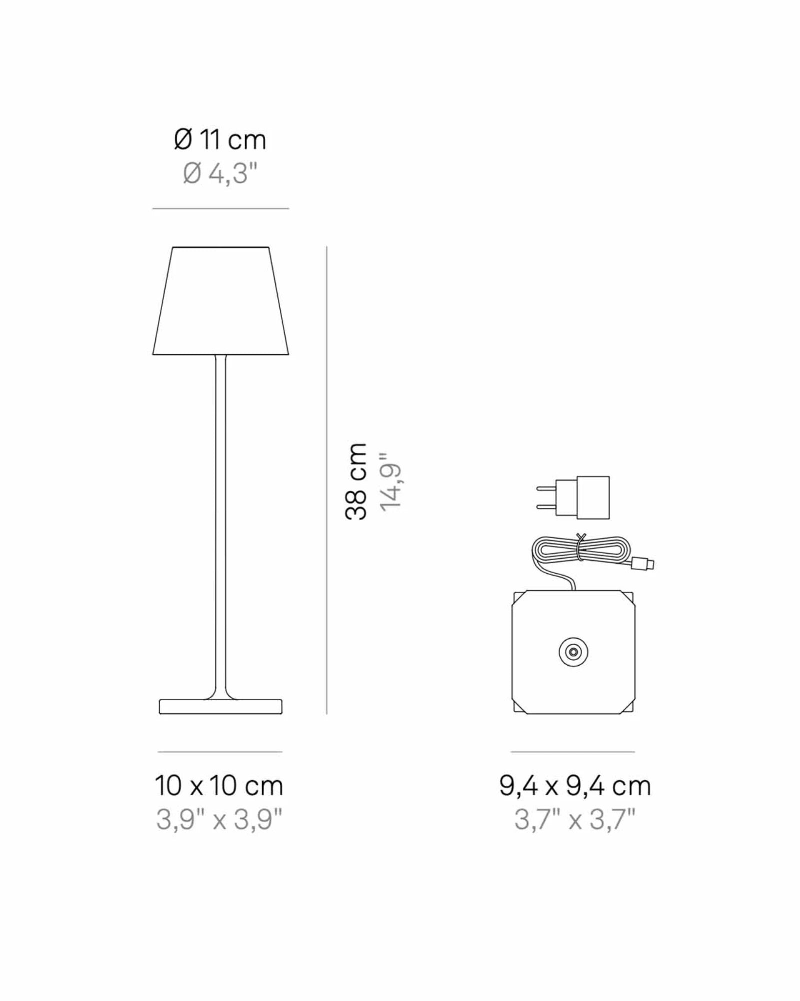Poldina Metallic Table Lamp
