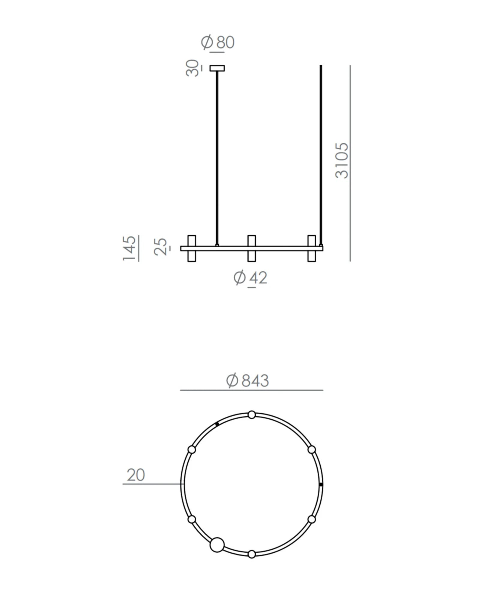 Tura 12lt Pendant Light
