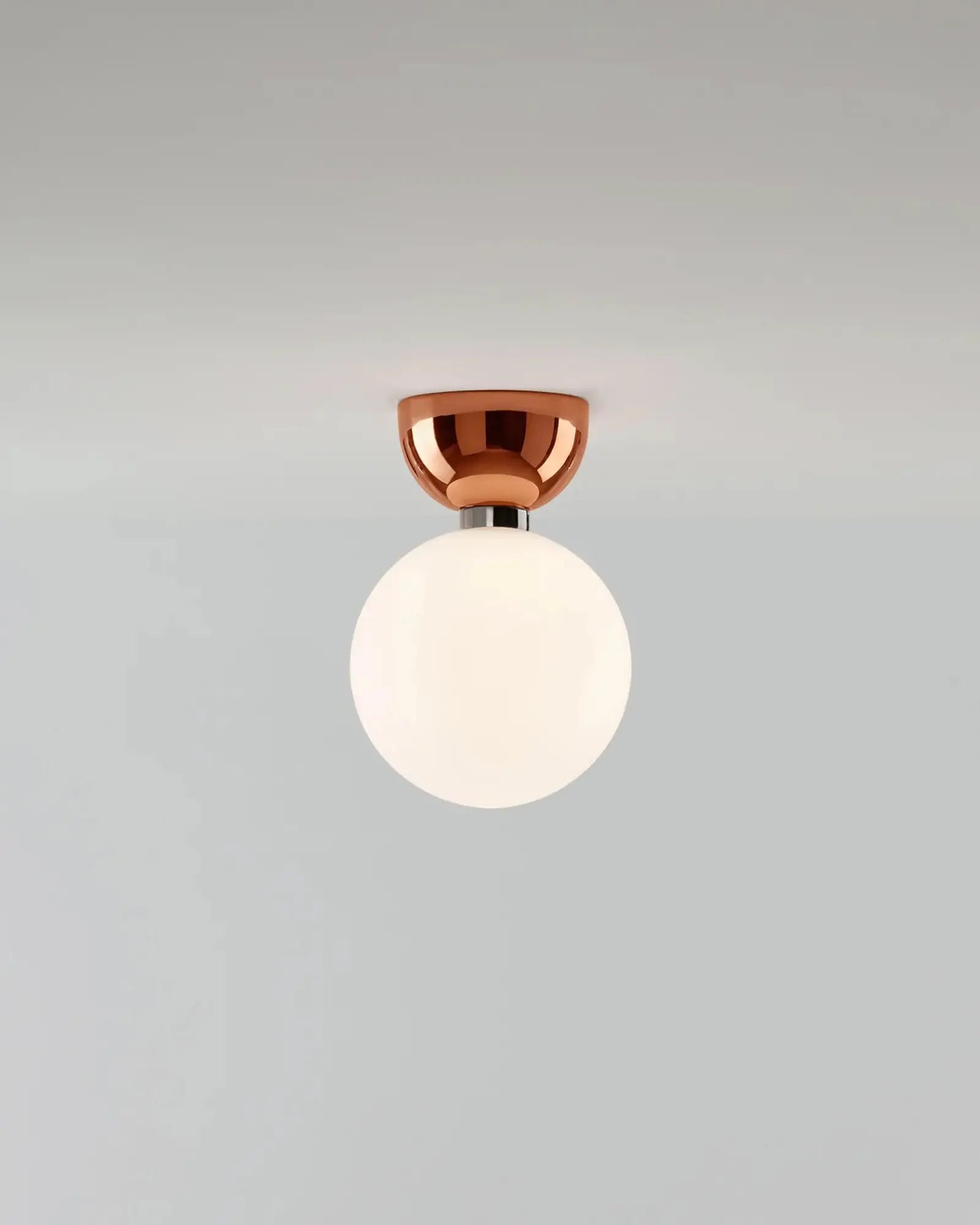 Aballs contemporary orb ceiling light copper